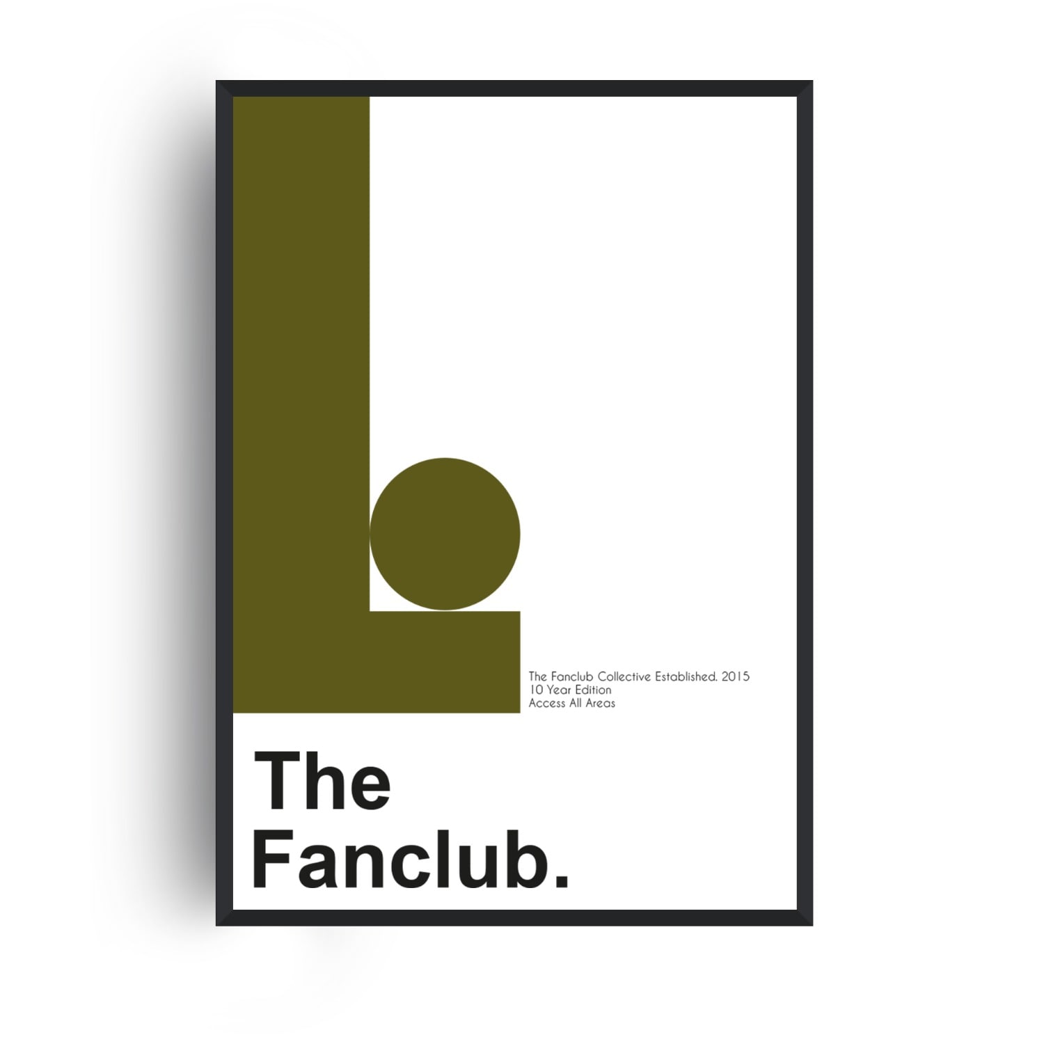 Fanclub Green The  Abstract Olive Giclée Art Print A2 In Green