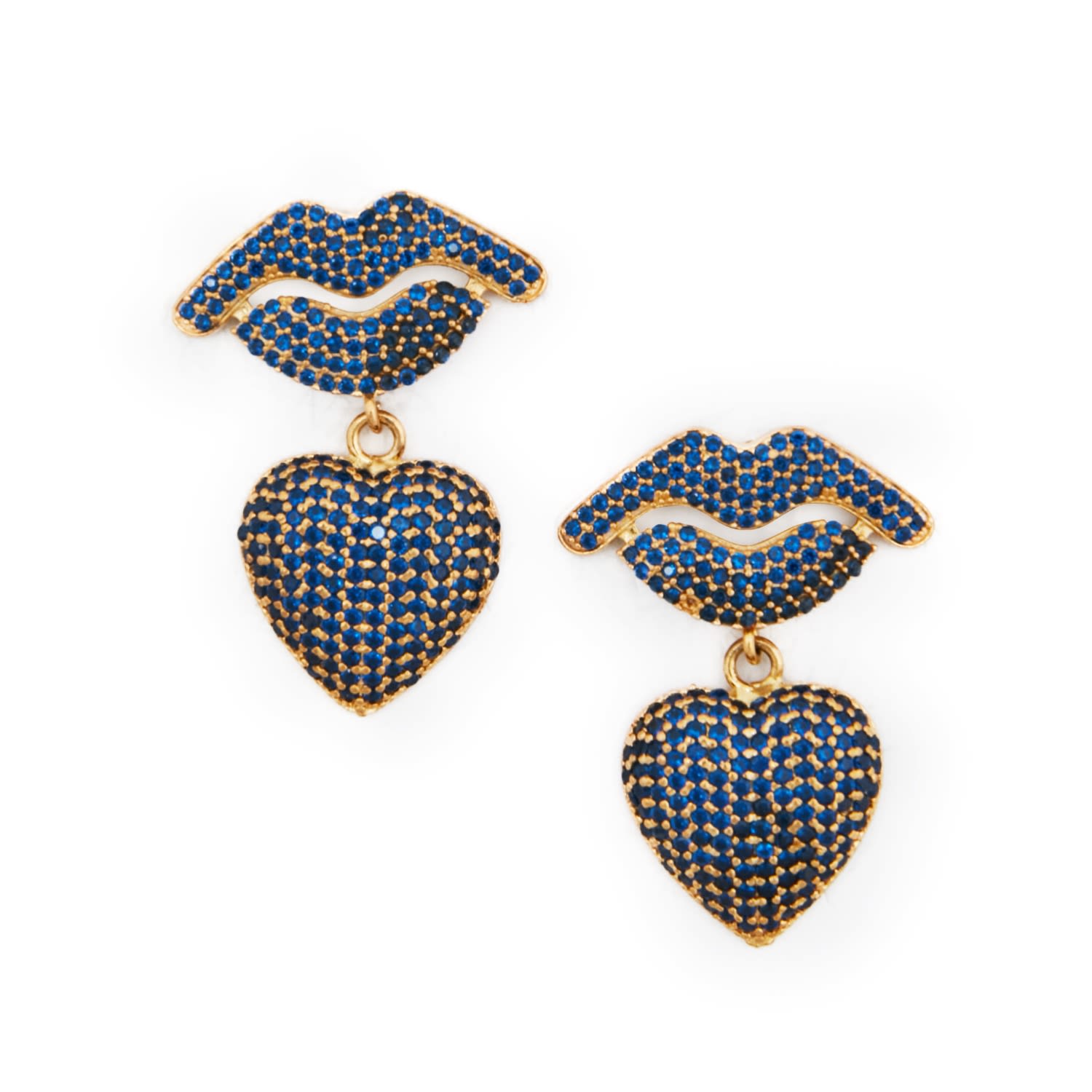 Women’s Kiss My Heart Earring Dark Blue Serabondy