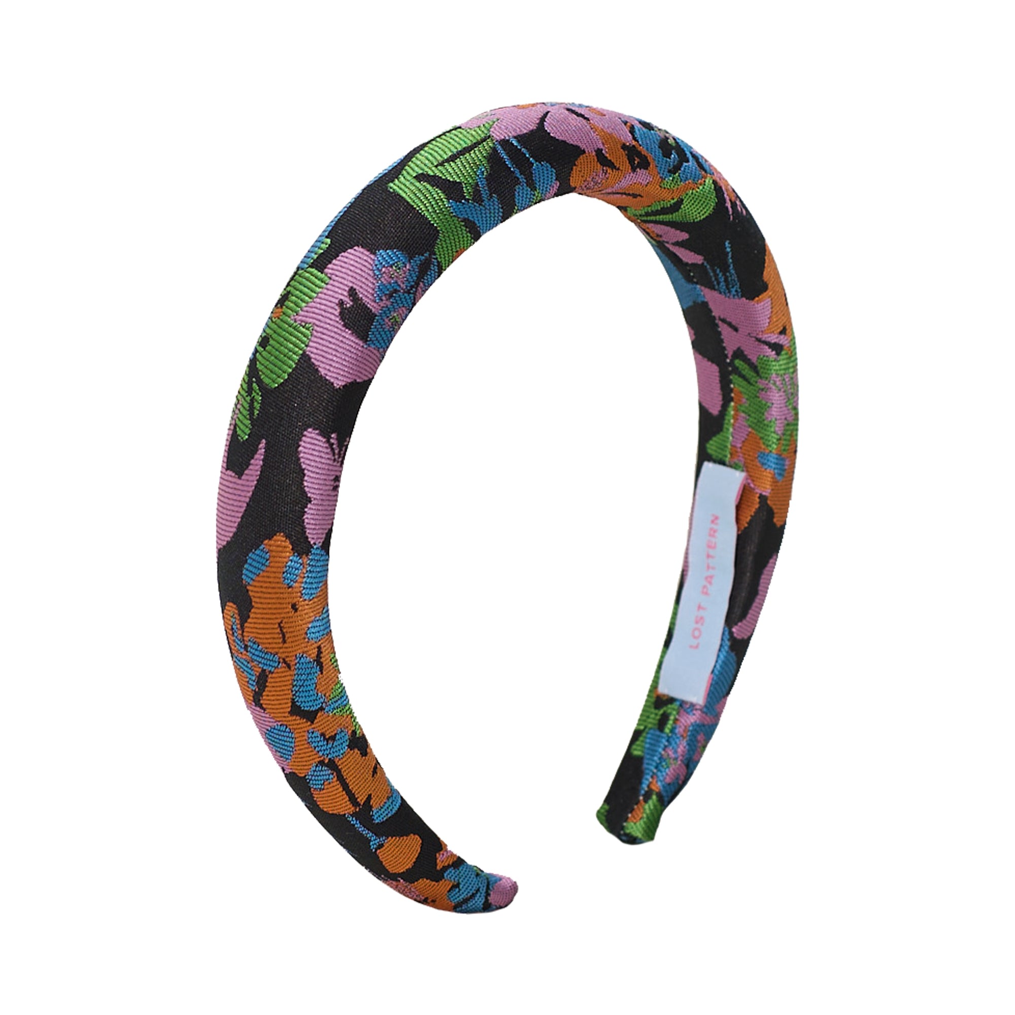 Lost Pattern Nyc Women's Frida X Lost Pattern "frida's Garden" Jacquard Hairband - Black In Black