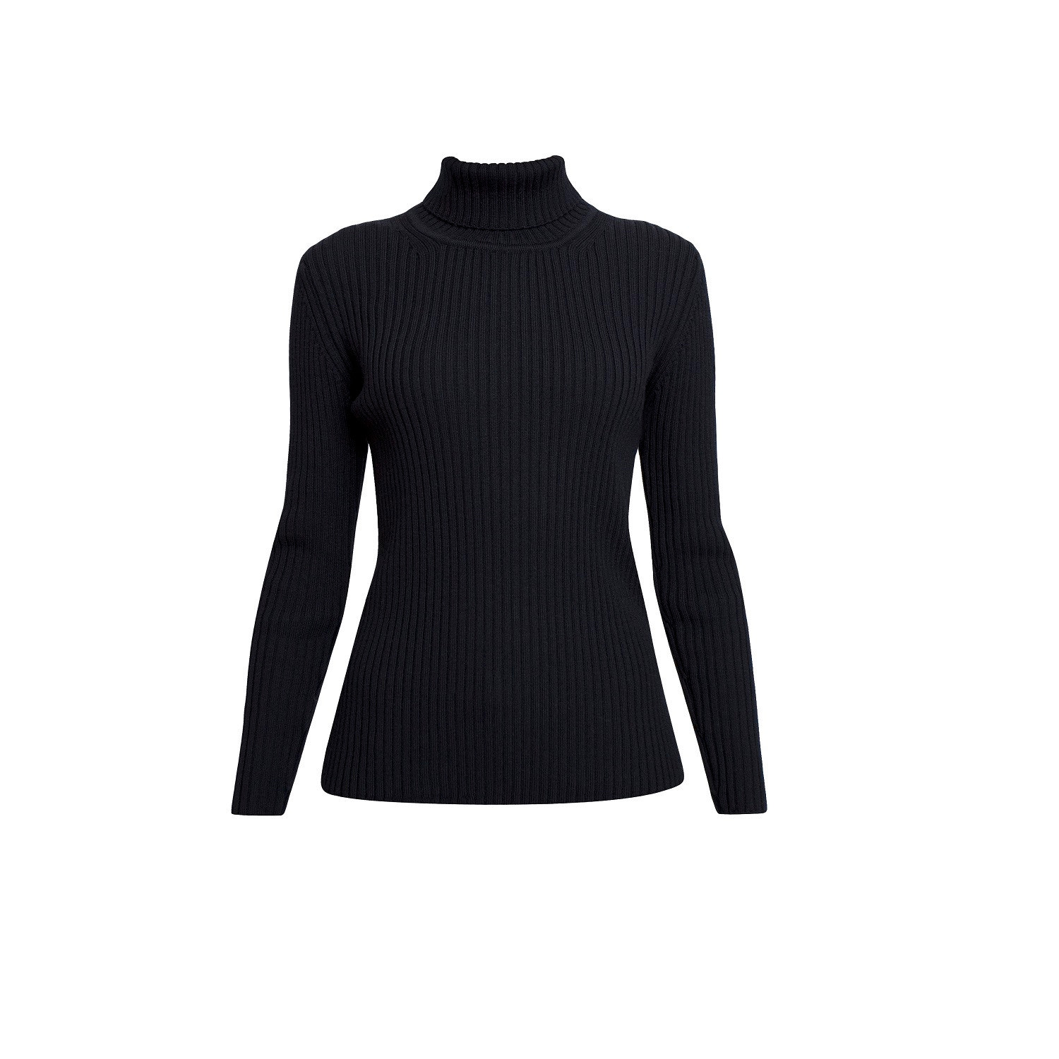 Women’s Black Mia Ribbed Turtleneck Sweater Extra Small Rumour London