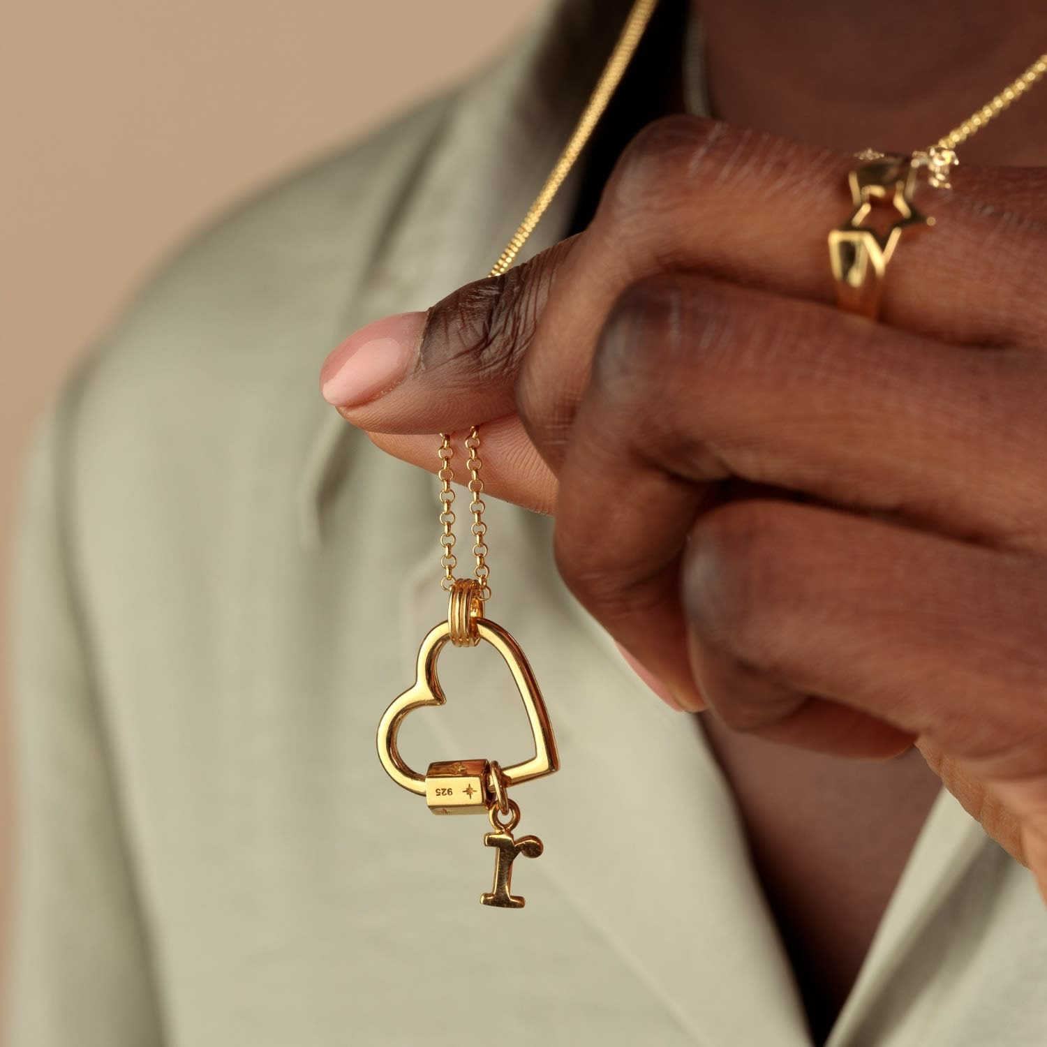 Heart carabiner necklace store