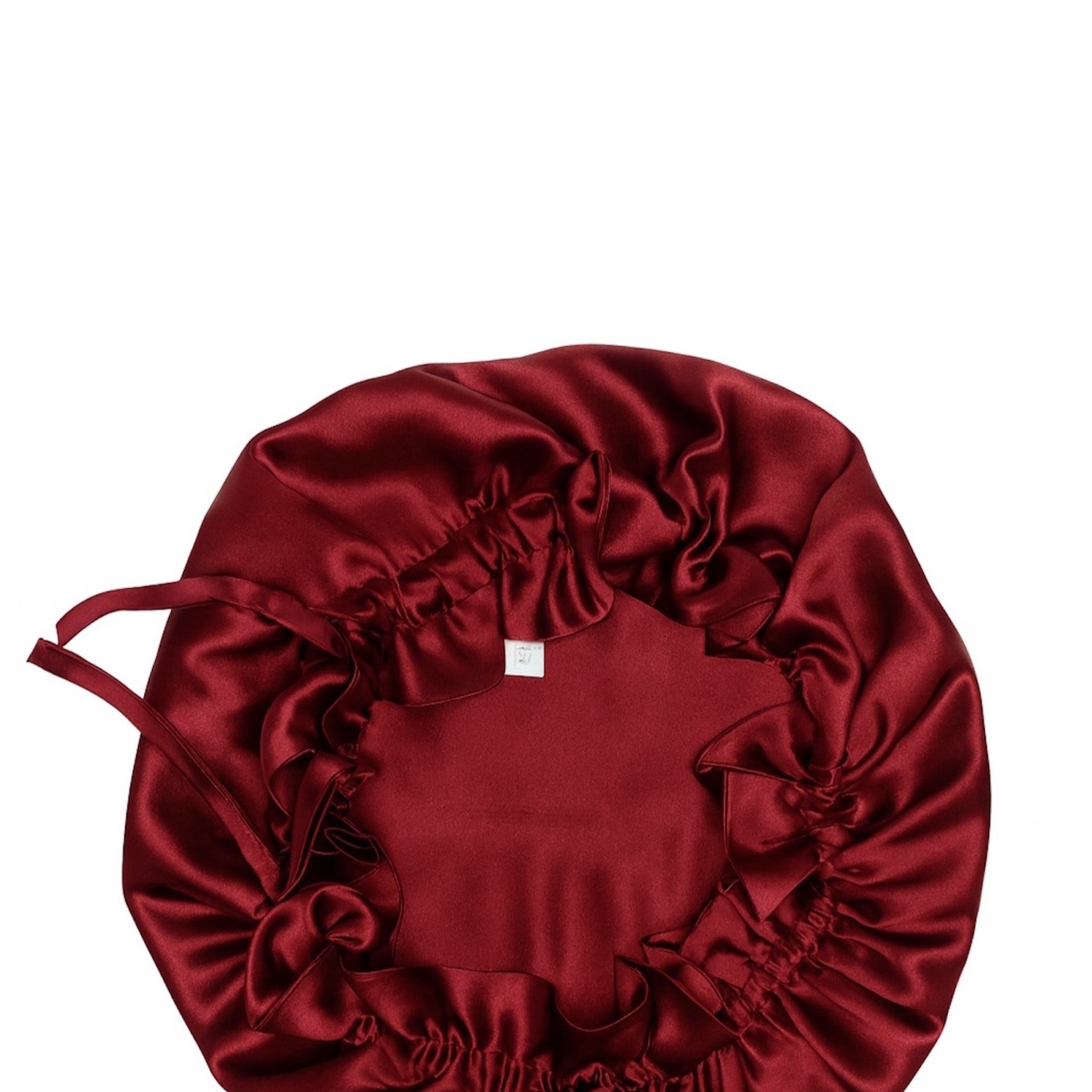 Marche' Du Luxe Women's Pure Mulberry Silk Double Layered Adjustable Cap Burgundy In Red