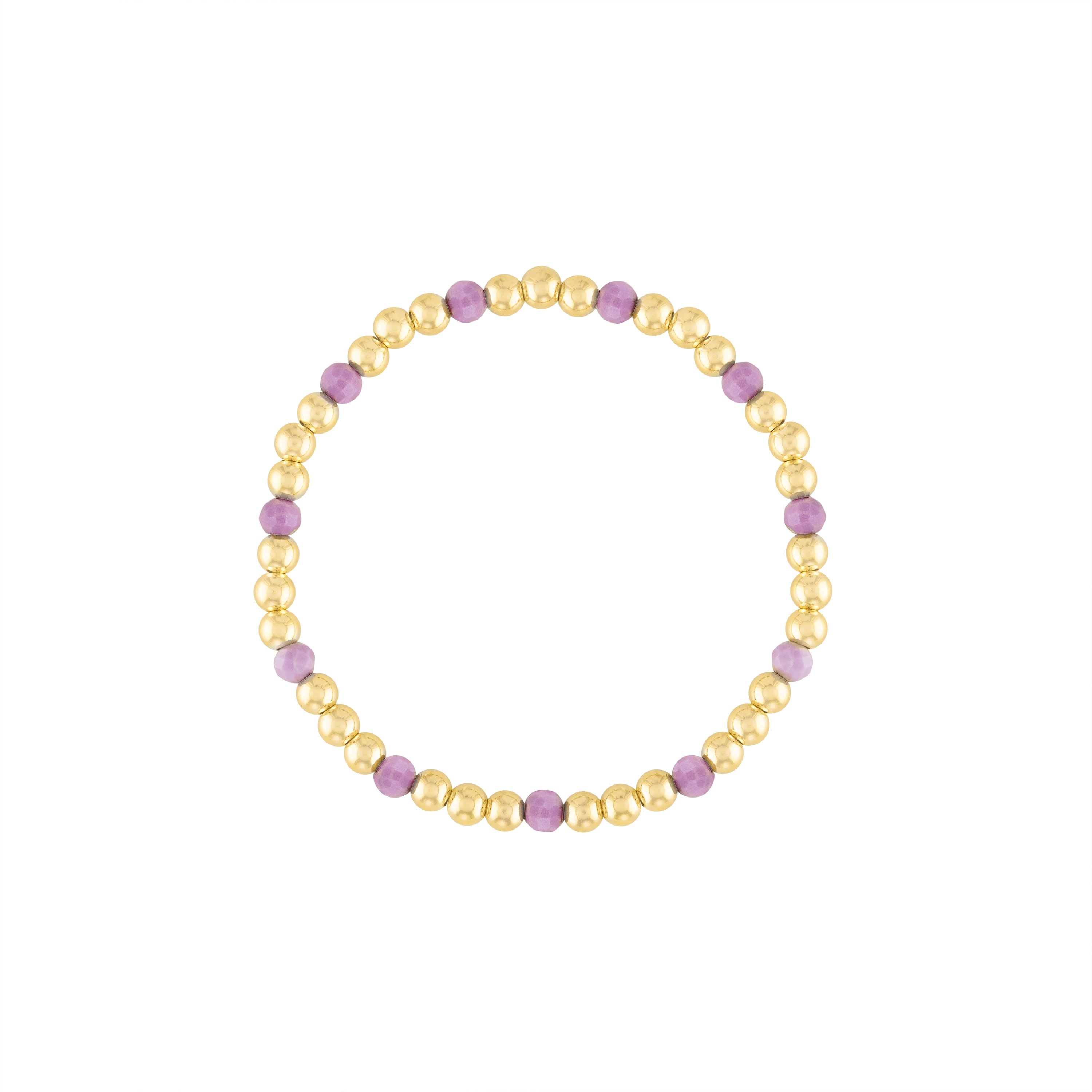 Women’s Pink / Purple Pink Gemstone Bubble Beaded Bracelet Olivia Le