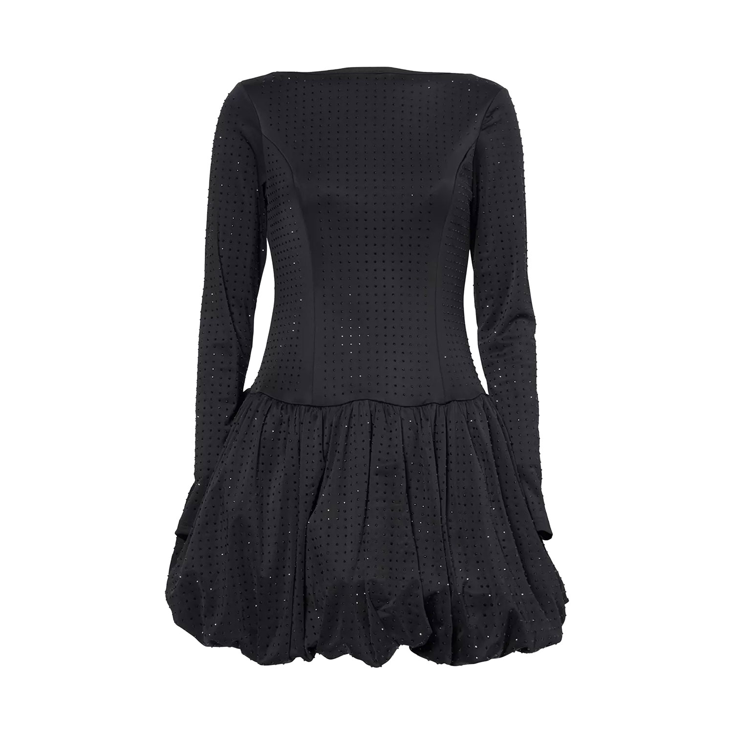 Amy Lynn Women's Deva Black Embellished Puffball Mini Dress In Black