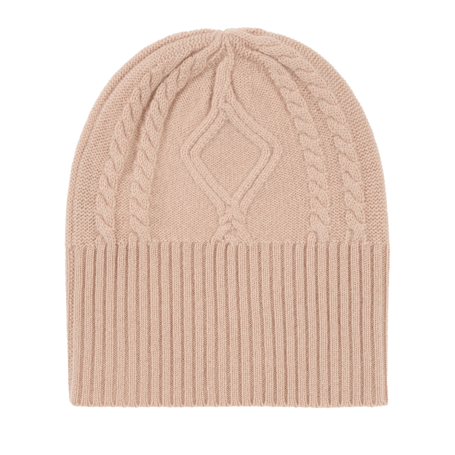 Loop Cashmere Women's Neutrals / Brown Cabled Hat In Toffee In Brown