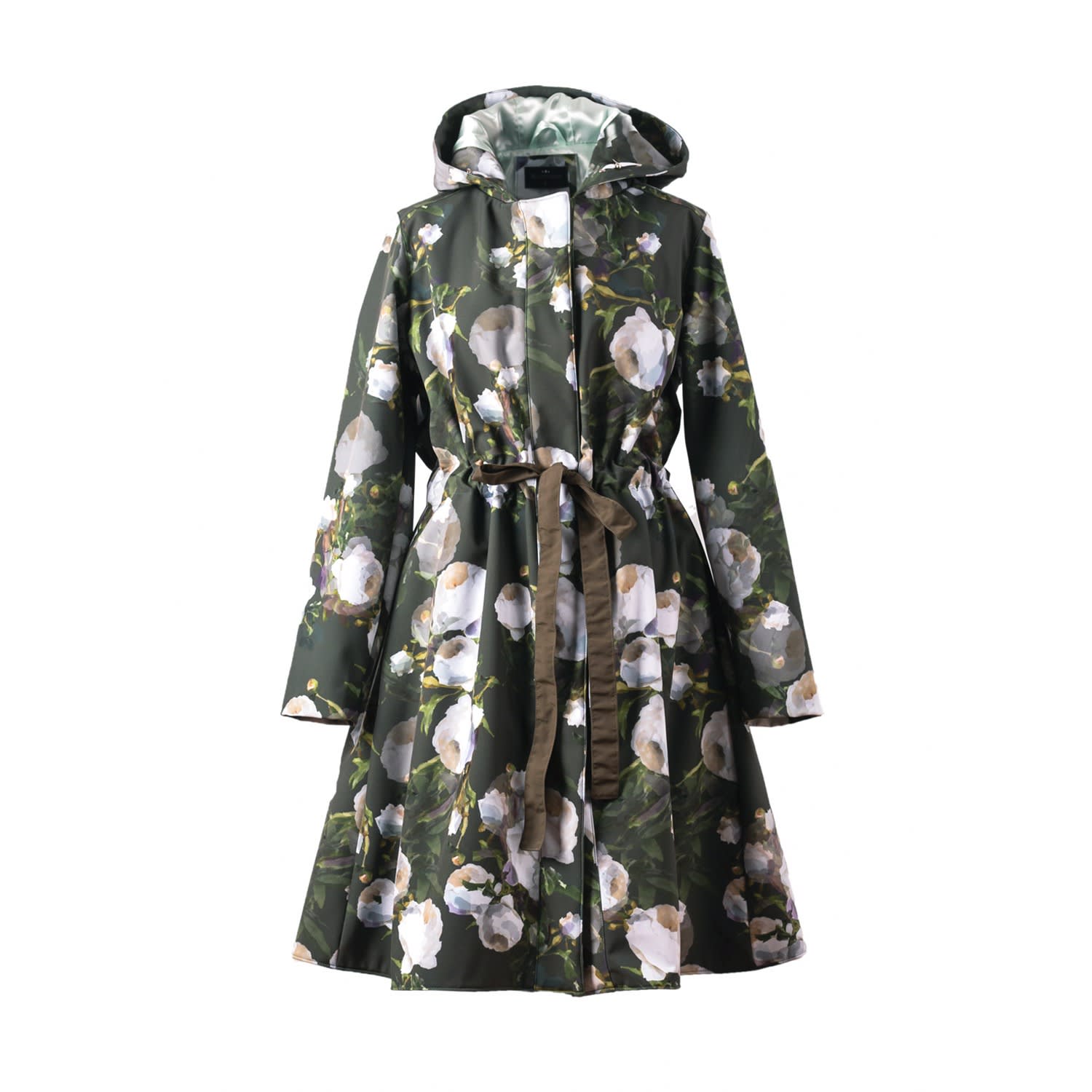 white waterproof coat