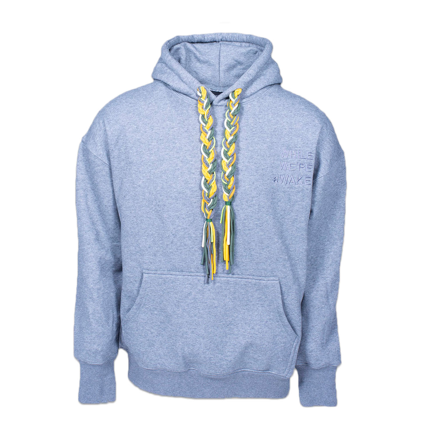 While We're Awake Women's Dark Braid On Braid Grey Hoodie In Gray
