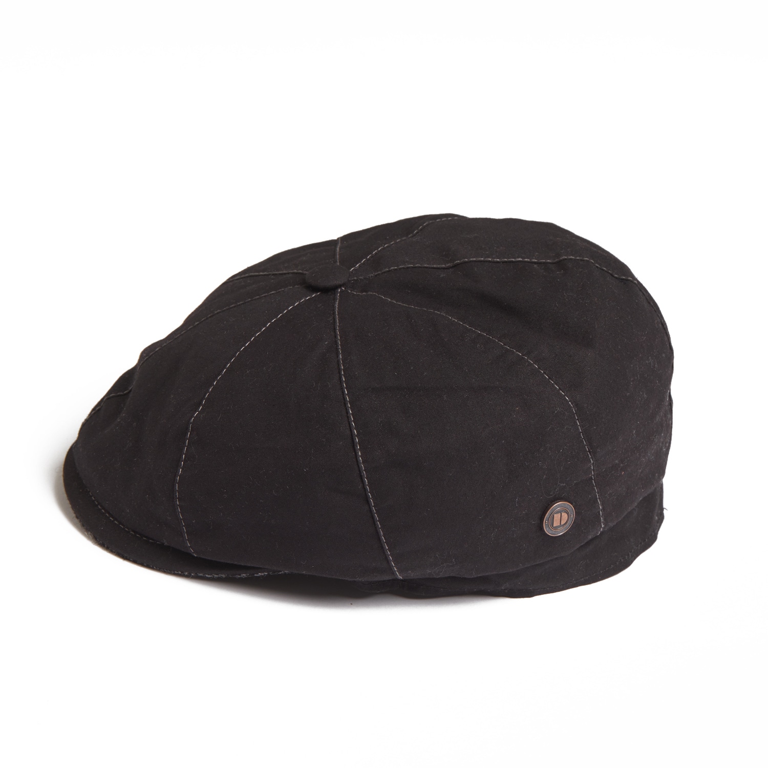 Dasmarca Hats Men's Josh Black Italian Waterproof Newsboy Bakerboy Cap In Black