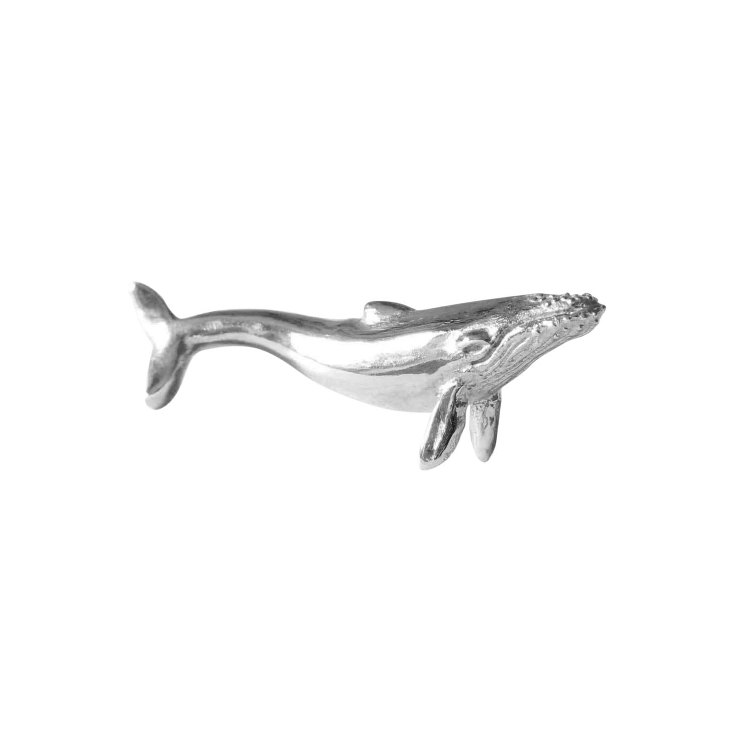 Men’s Blue Whale Lapel Pin - Silver Lee Renee