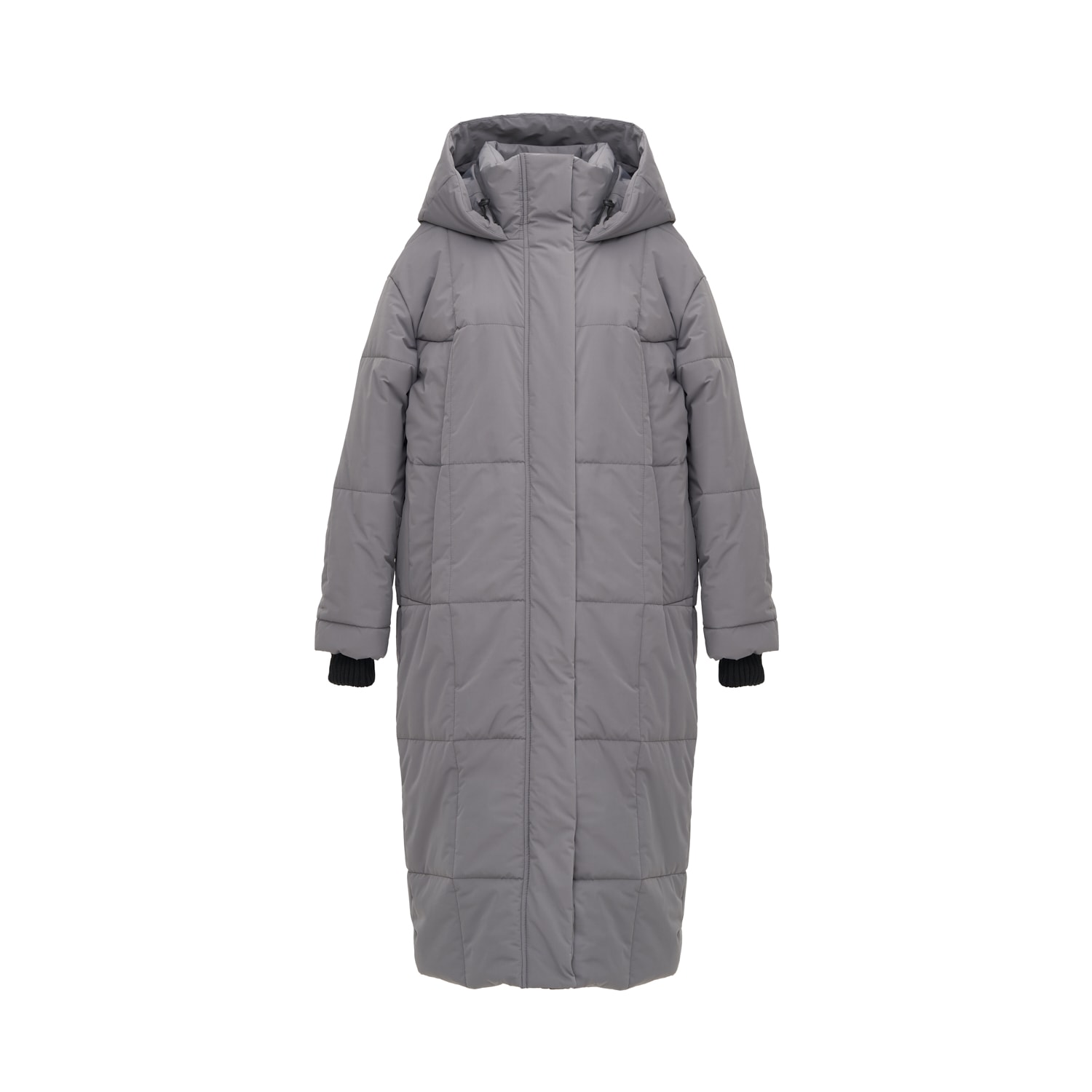 Inavati Women's Grey Anthracite Padded Coat With Hood In Grey