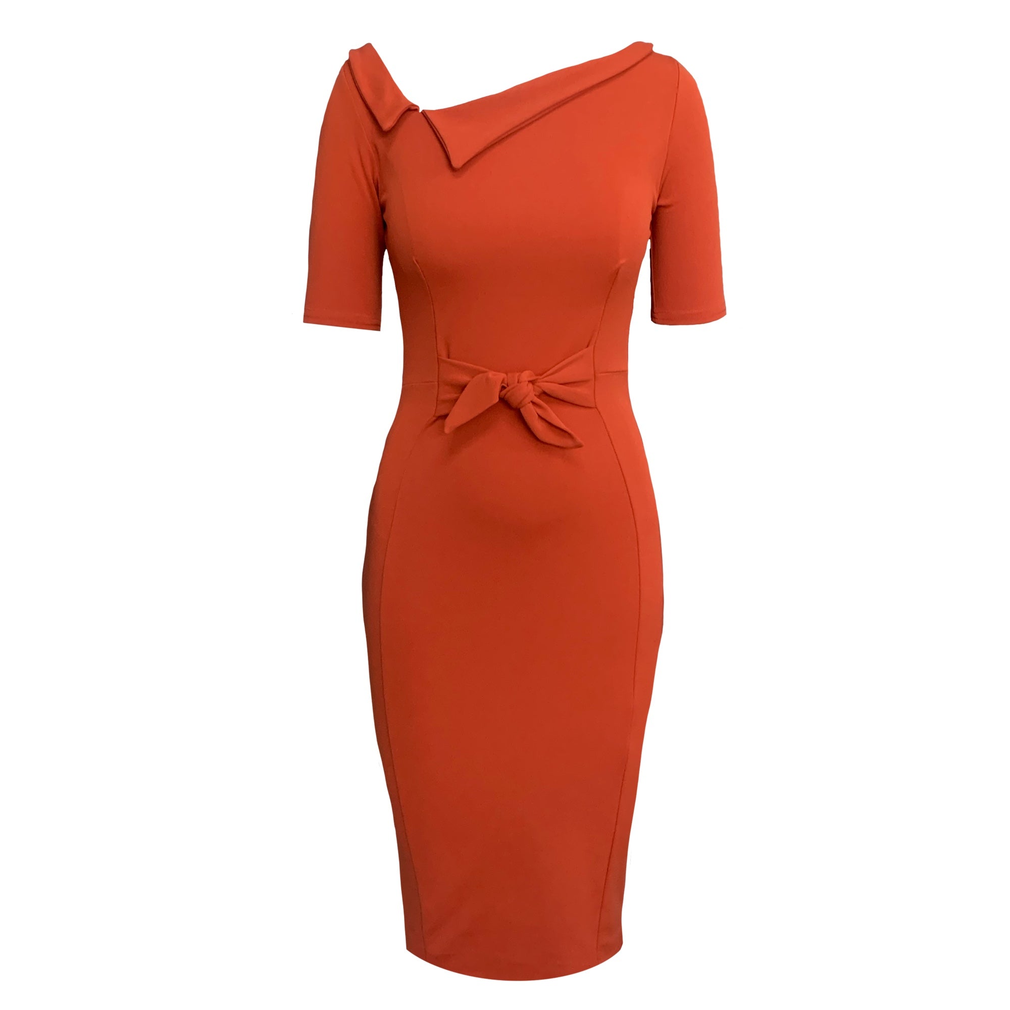 Women’s Yellow / Orange / Red Gwen Dress In Rust XXXL Frock Tales