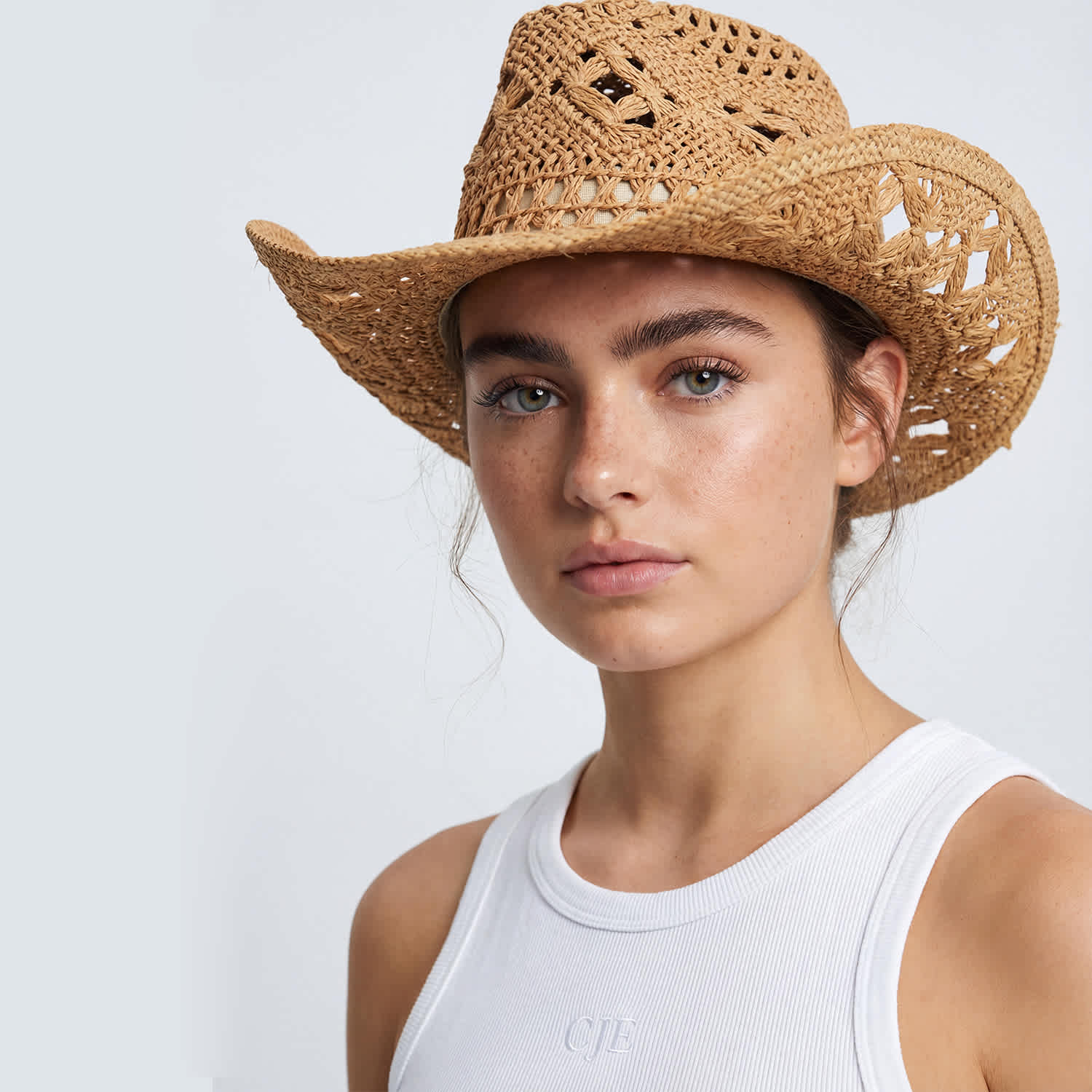 Handmade Brown Natural Straw Western Cowboy Hat | Chanel  display picture 1