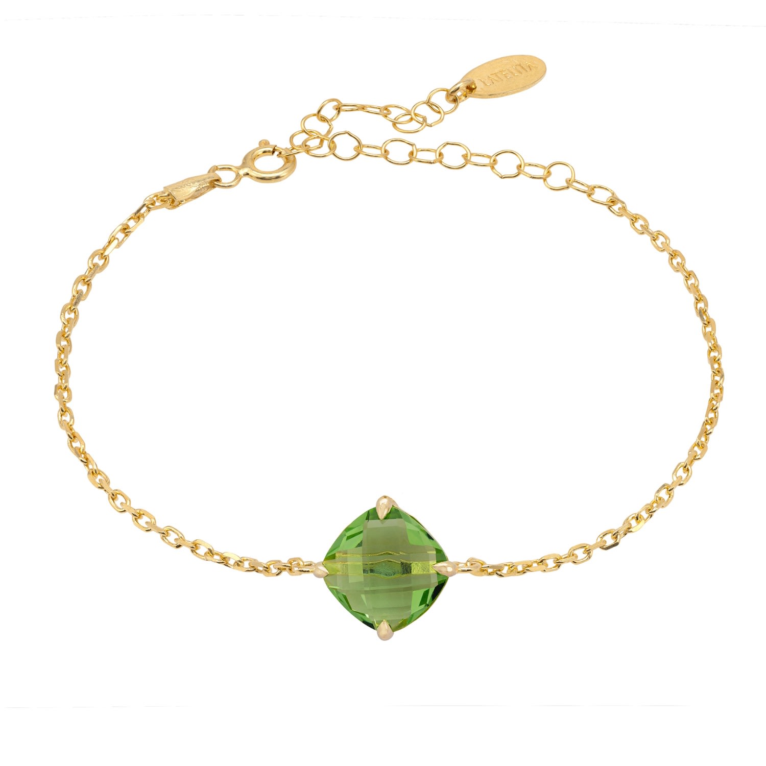 Women’s Green / Gold Empress Gemstone Bracelet Gold Peridot Latelita