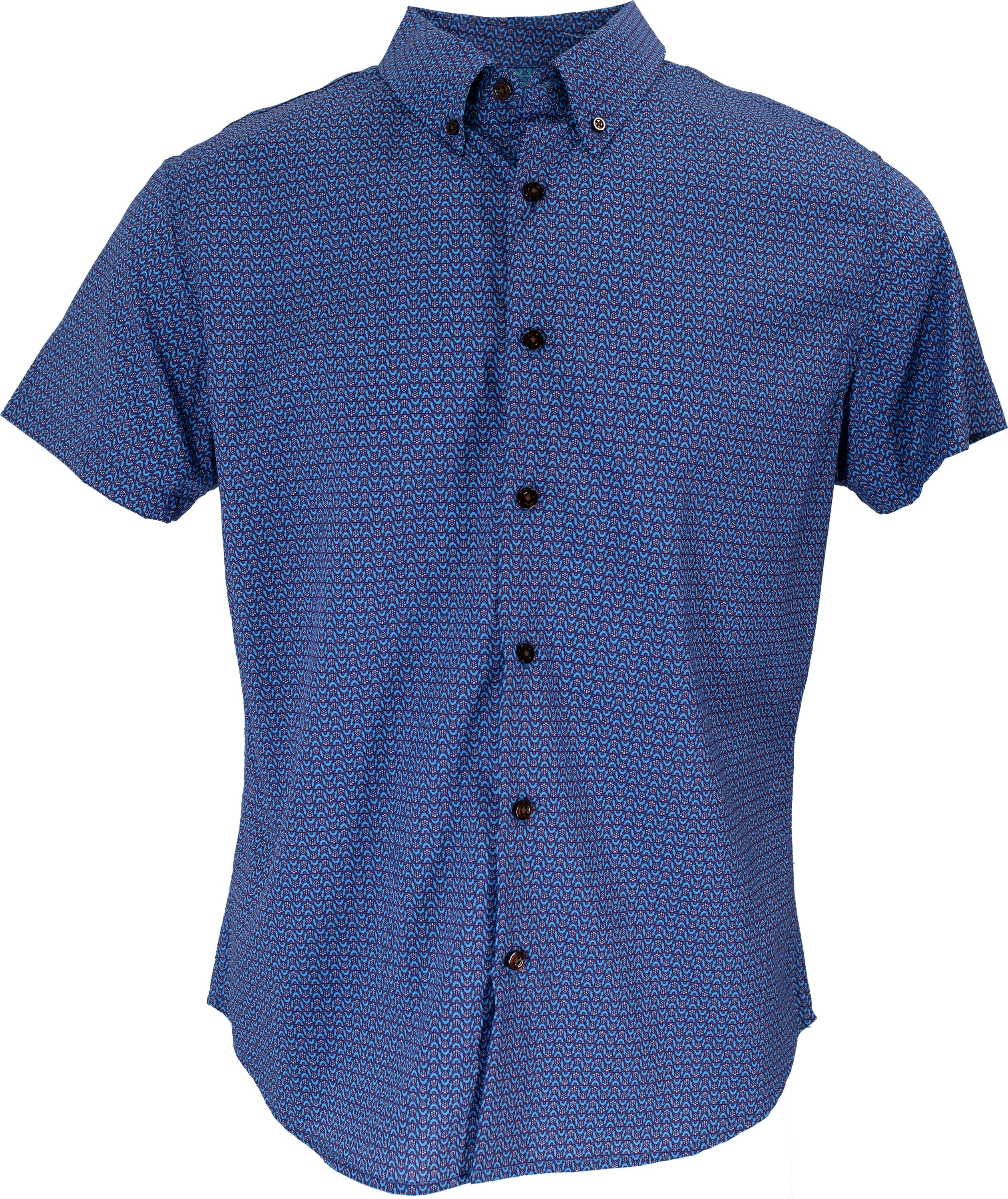 Men’s Blue / Pink / Purple Tim Turtle Geo Shirt In Blue Large Lords of Harlech