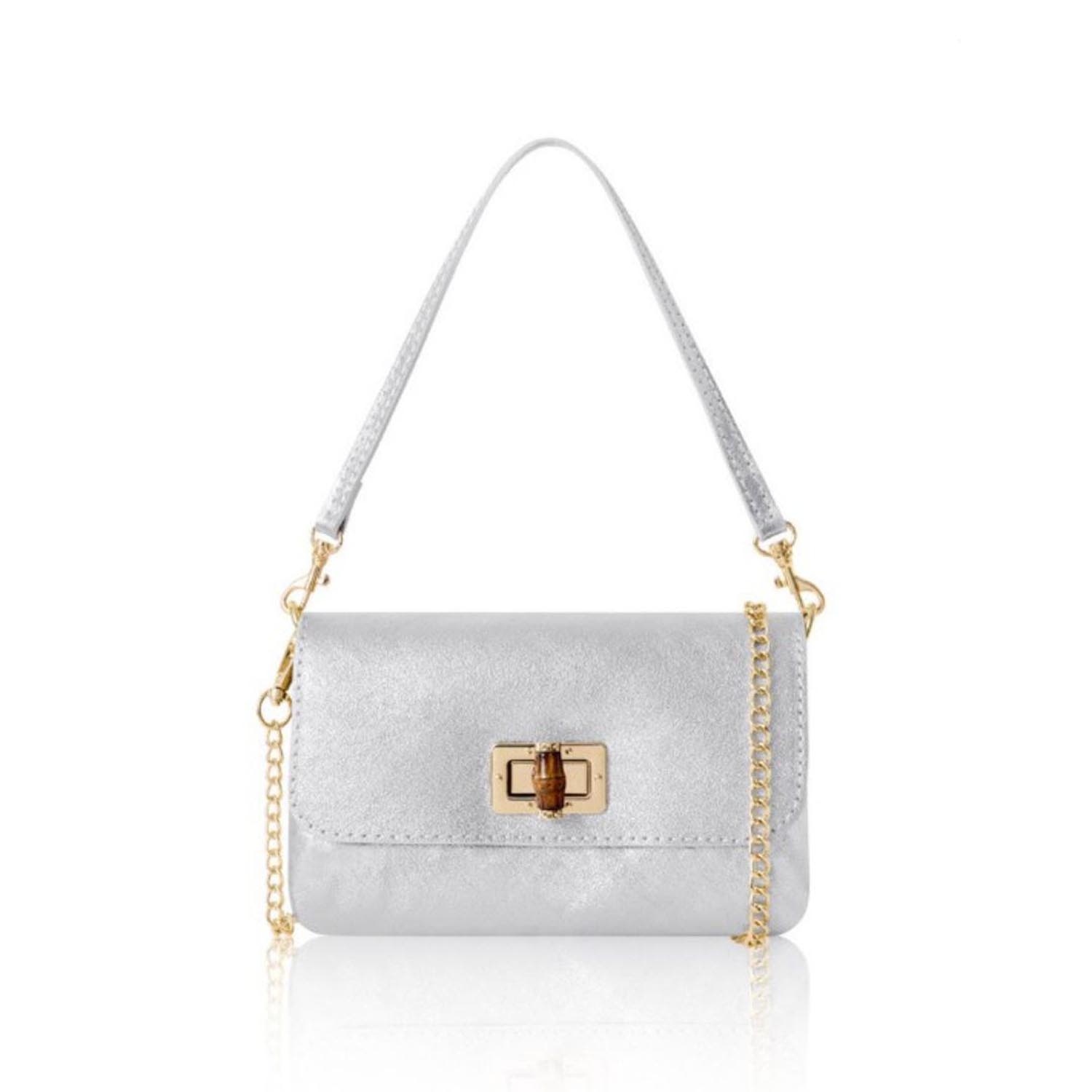 Betsy & Floss Women's Jesi Handbag And Clutch Bag In Silver In Silver