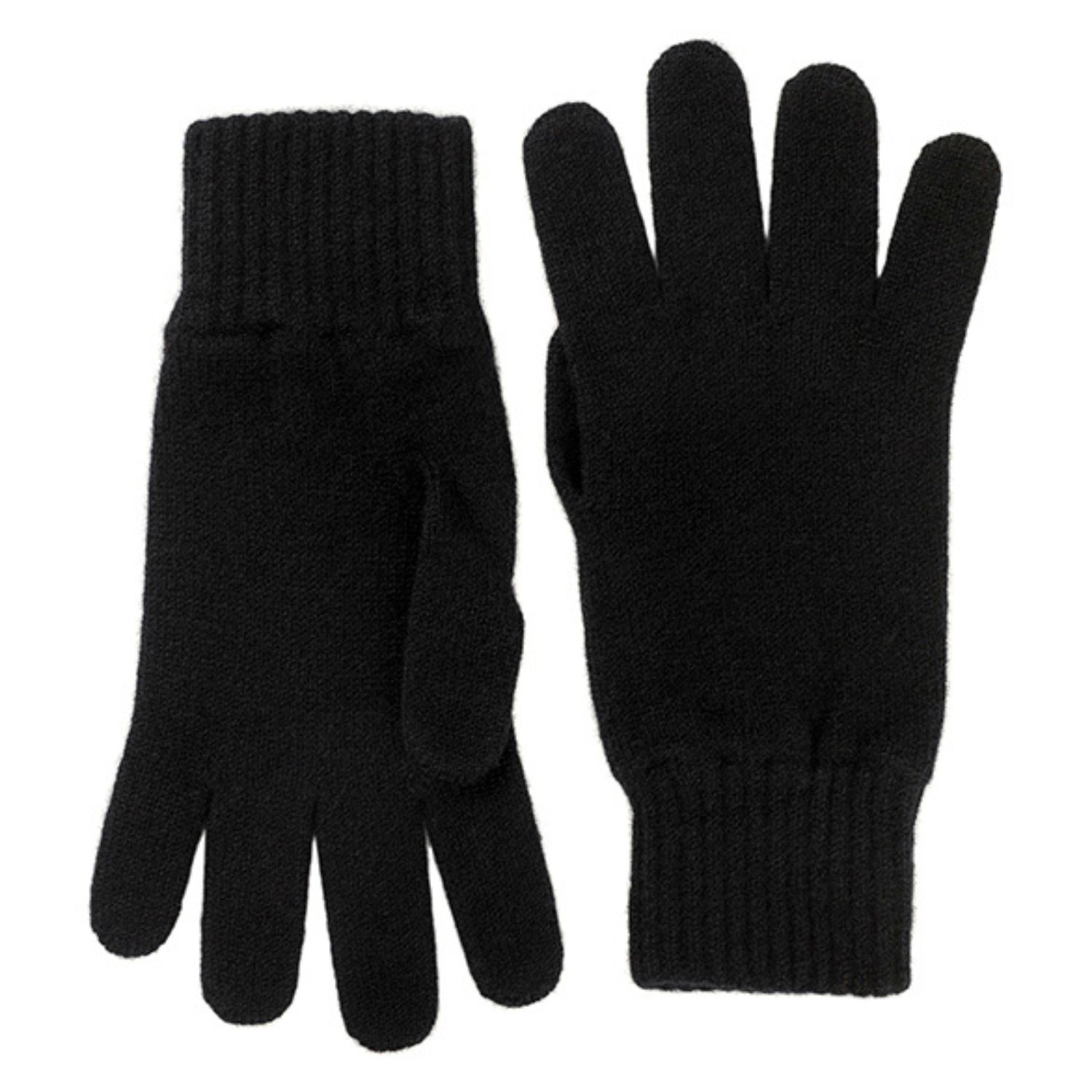 Kinalba Men's Gents Black Cashmere Gloves In Black