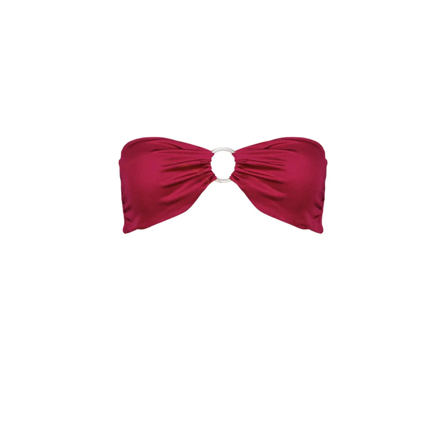 Women's Red Hazel Top In Cherry Shanghai | Large | Cherina Beachwear Llc