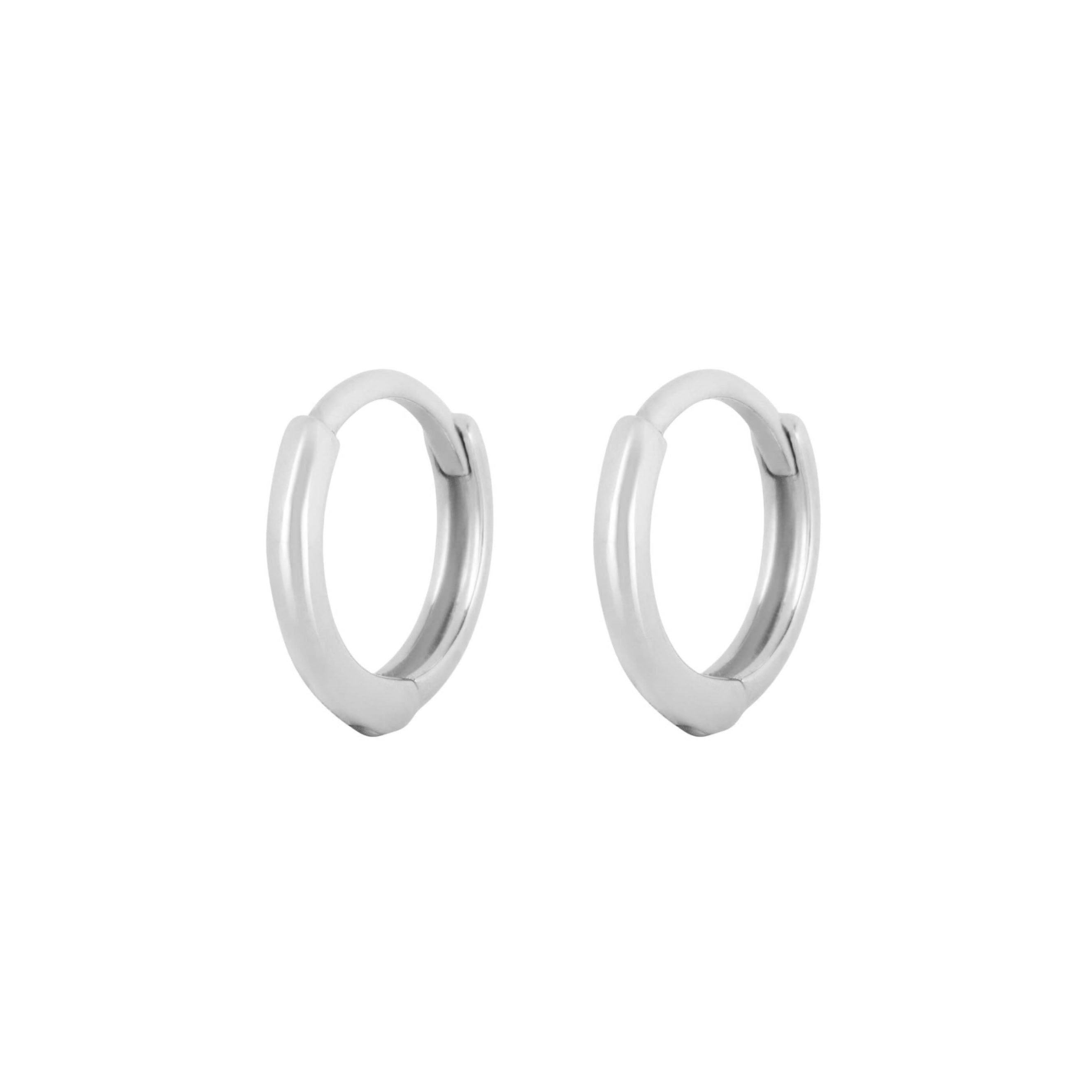 Zohreh Women's Mini Huggie Hoop Earring Pair Sterling Silver In Silver