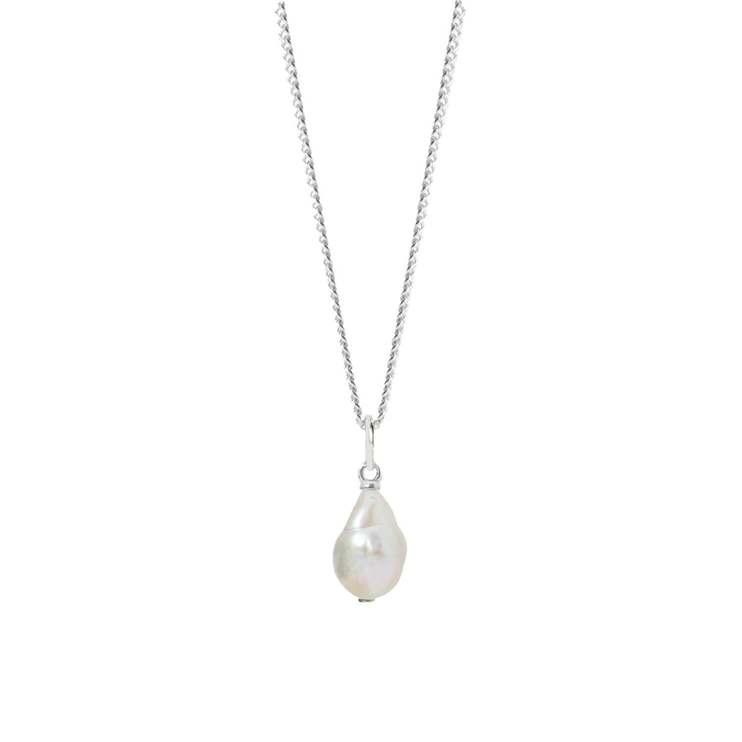 Muru Women's Freshwater Pearl Necklace Silver In Silver