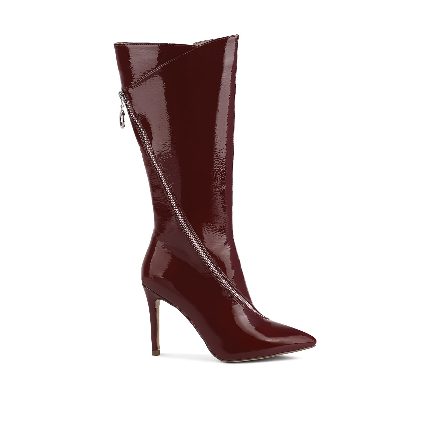 Rag & Co Women's Red Tsaroh Zip Around Calf Boot In Burgundy By