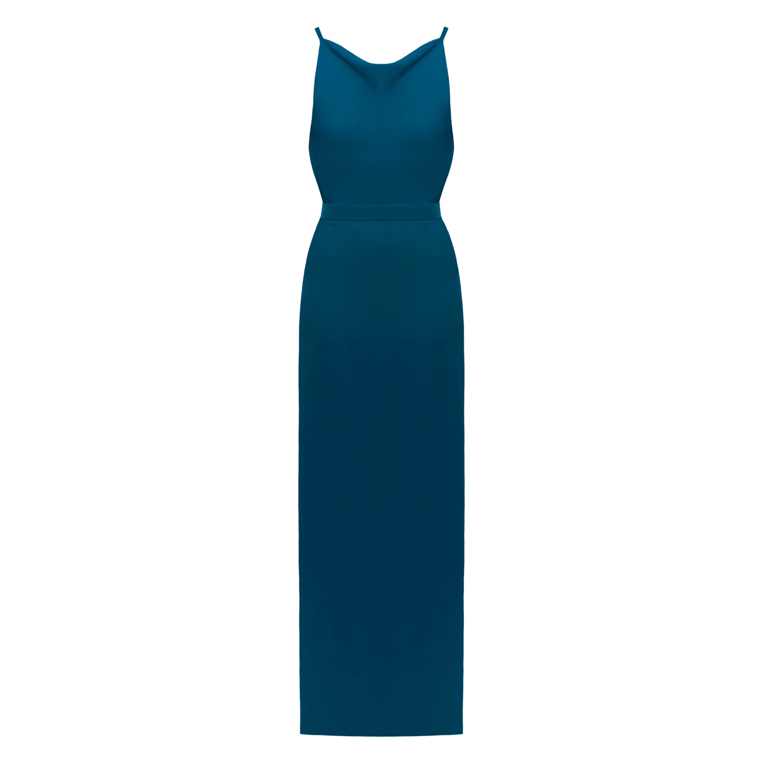 Women’s Manoa Teal Blue Evening Dress With Open Back Small Undress