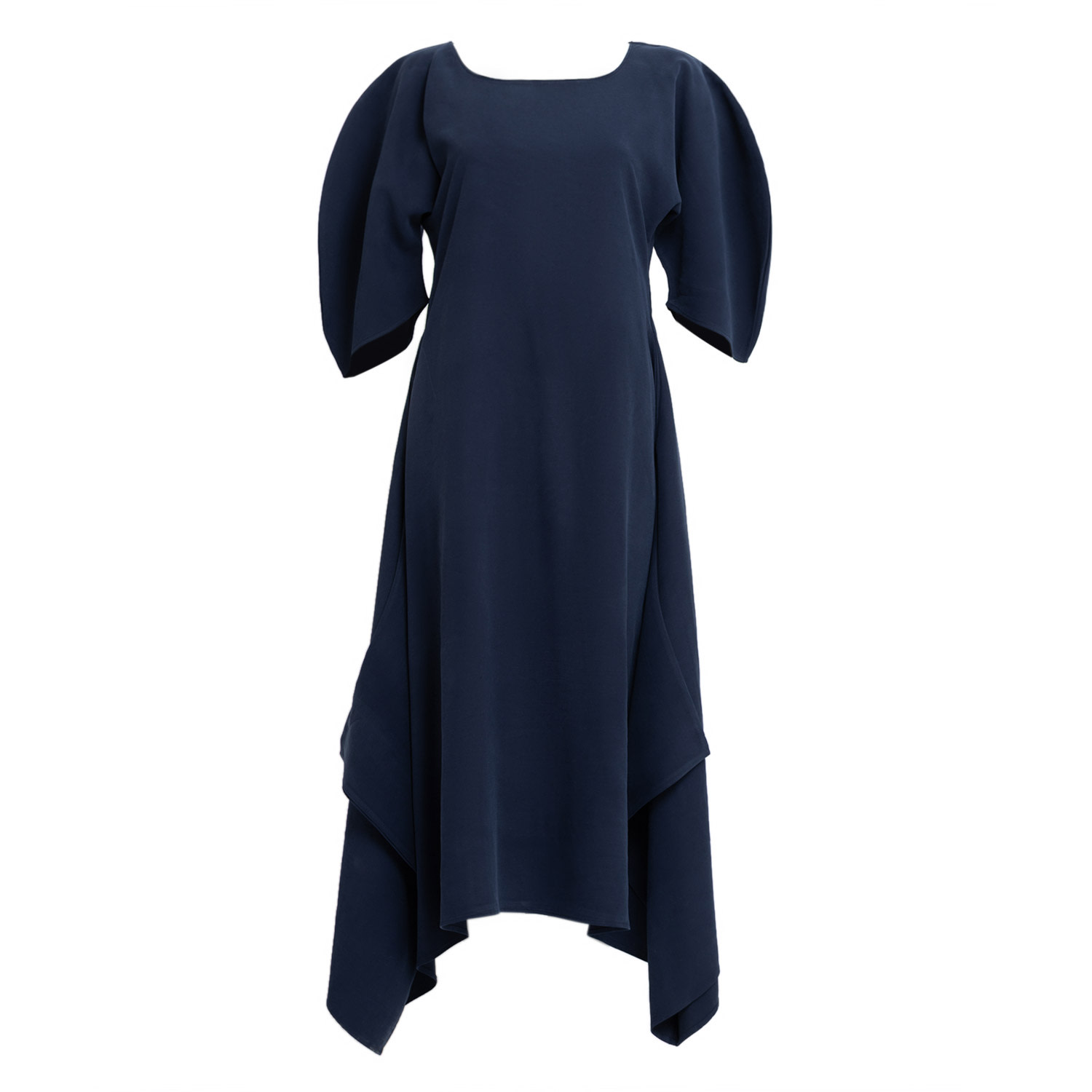 Bianca Popp Women's Blue Puff Dress With Flaps In Navy In Blue