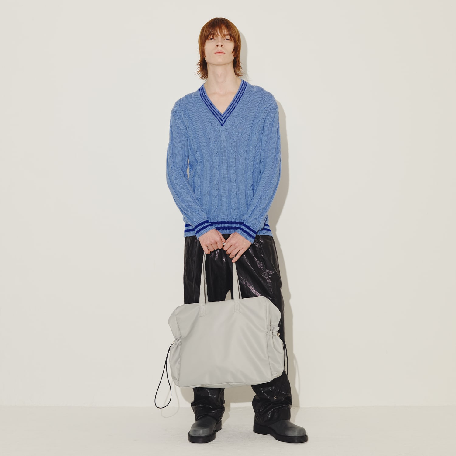 ☆HAH ARCHIVE☆ Hybrid Tote Shoulder Bag Silver S#20242BUCKL Hybrid Tote Shoulder Bag - Silver | HAH ARCHIVE | Wolf & Badger