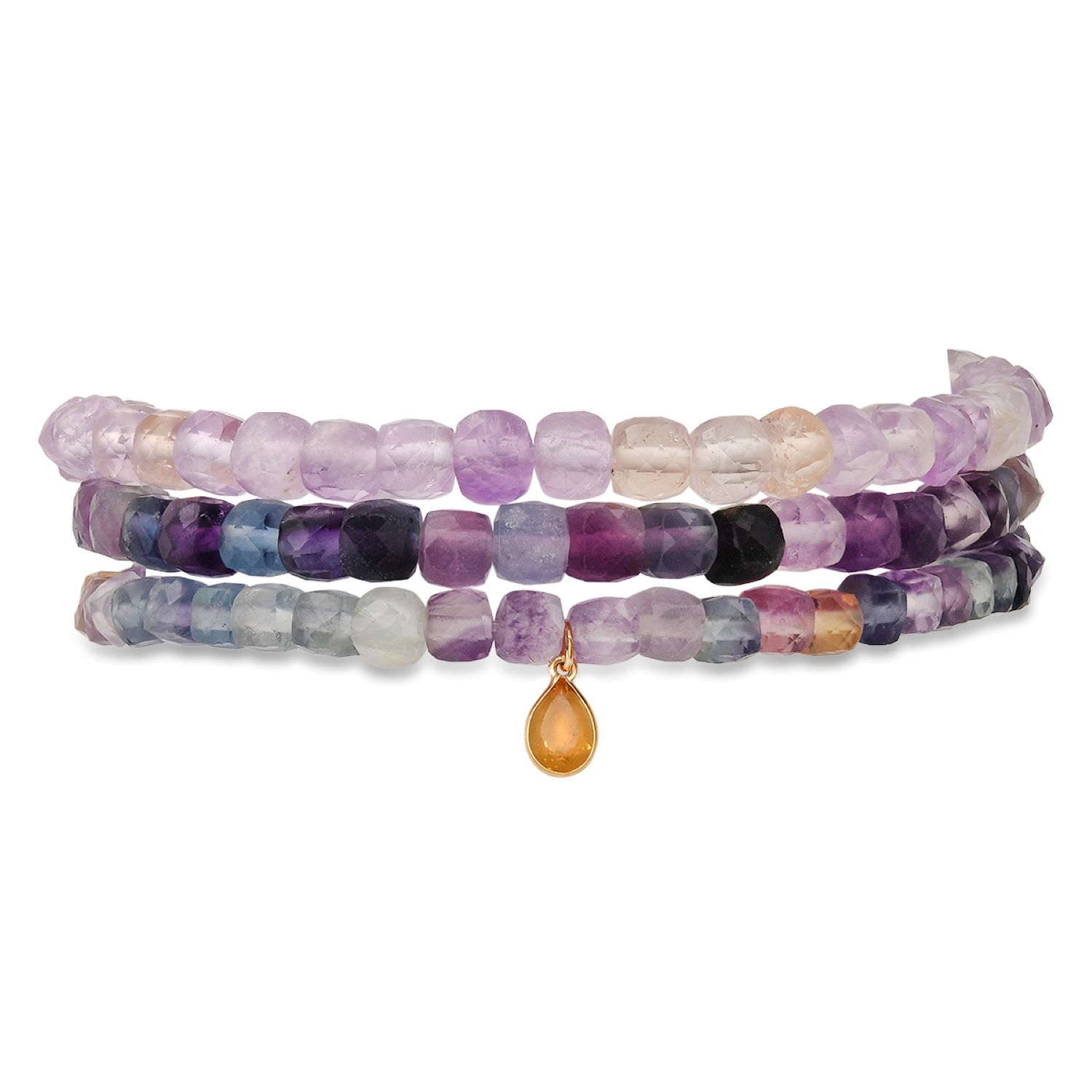 Soul Journey Jewelry Women's Pink / Purple / Gold Clear Thoughts Ametrine Bracelets