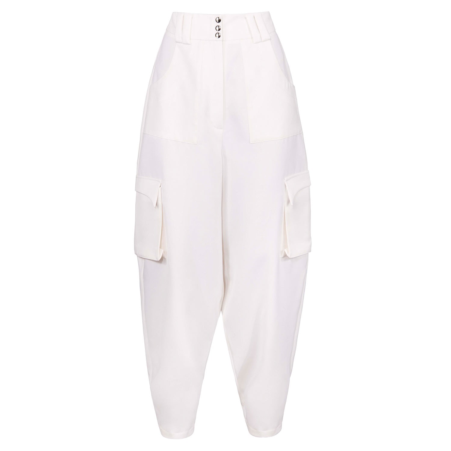 Vestiaire D'un Oiseau Libre Women's White Wool Pocket Trousers In White