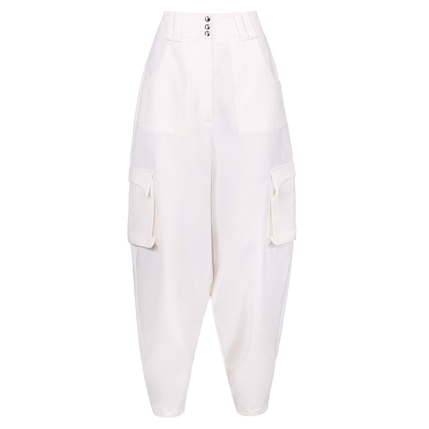 Vestiaire D'un Oiseau Libre Women's White Wool Pocket Trousers In Pink