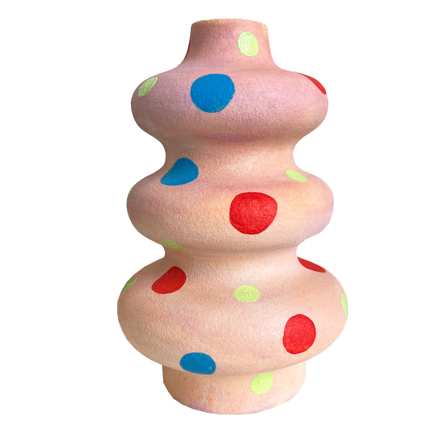 Quillattire Pink / Purple / Red Pink Swirly Teared Tutti Fruity Vase