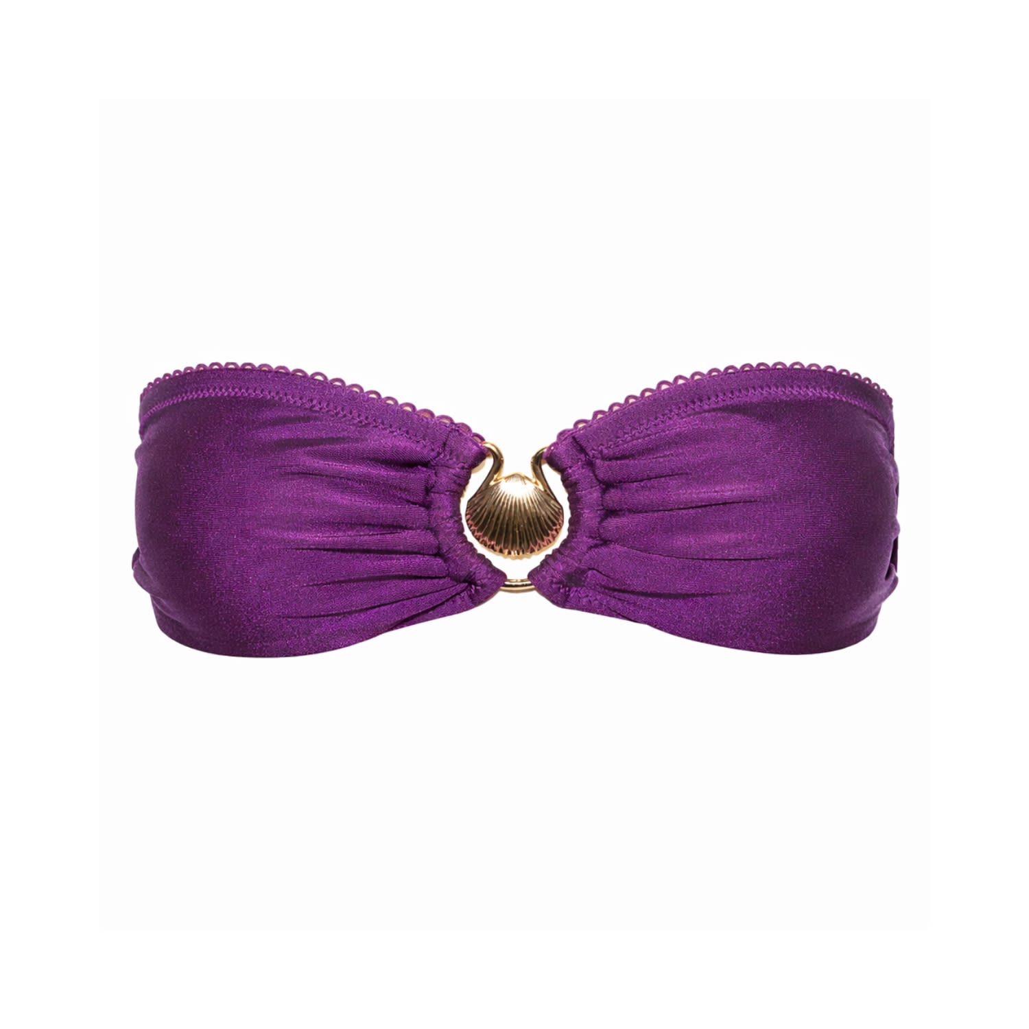 Women's Violetta In Plum Purple Bandeau Top | Small | Ivy Swimwear