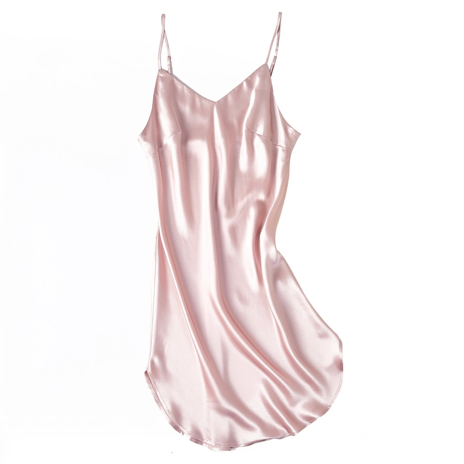 River Nymph Pure Silk Slip Dress - Baby Pink