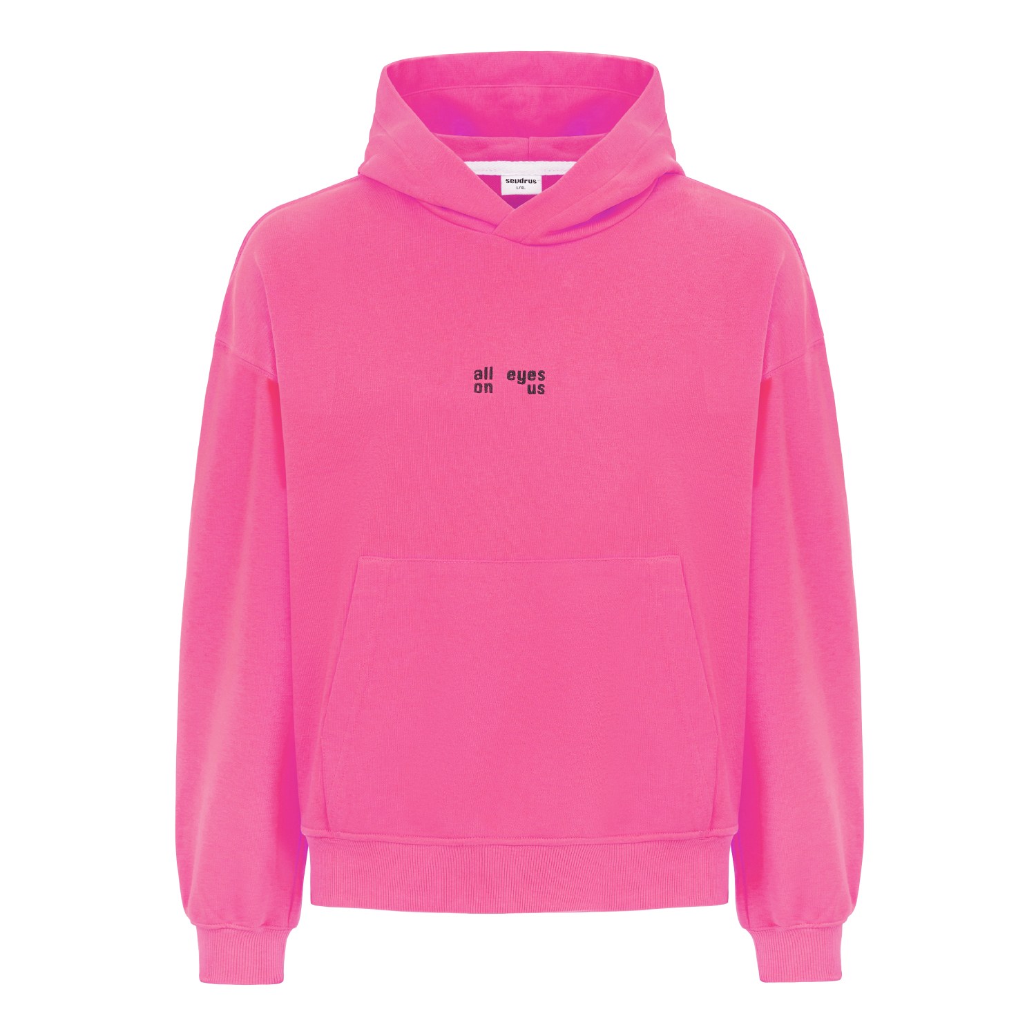 Sevdrus Women's Pink / Purple Unisex Pink Lines Full Embroidered Hoodie In Pink/purple