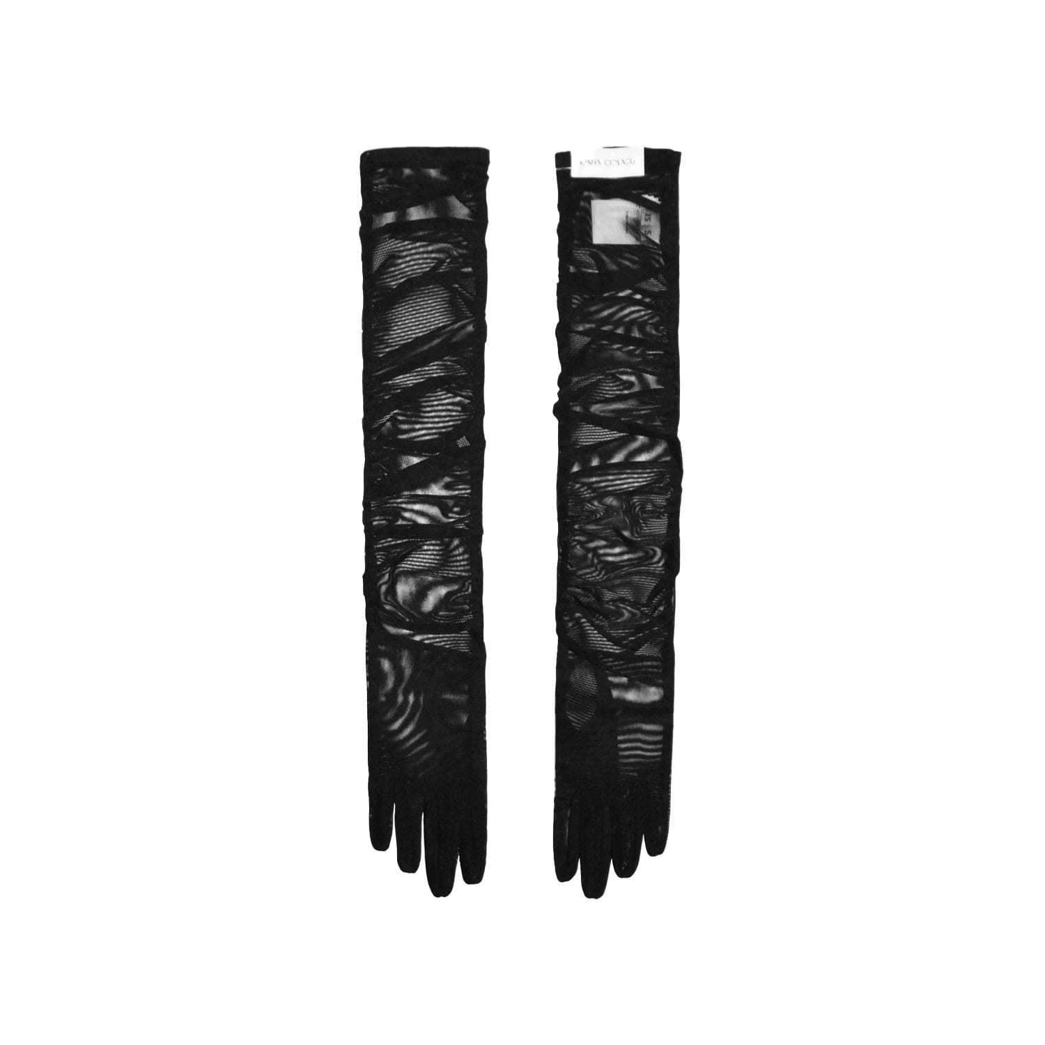 Women's Black Tulle Gloves | M/L | Ioana Ciolacu