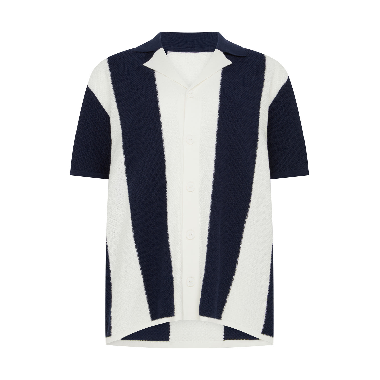 Hay Life Women's Blue Striped Knit Shirt Navy In Blue