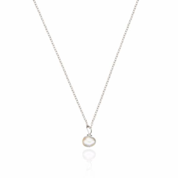 Lily & Roo Sterling Silver Single Pearl Pendant Necklace In Pendant