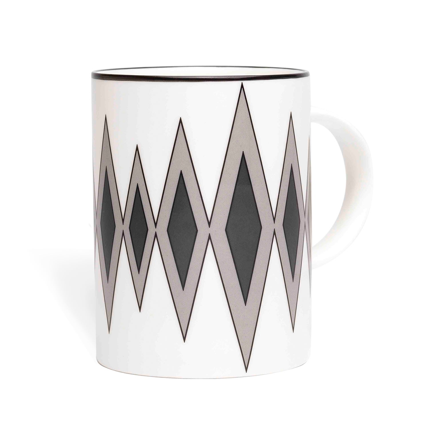 Black / White / Grey Diamond Black/Grey Mug O. w. London