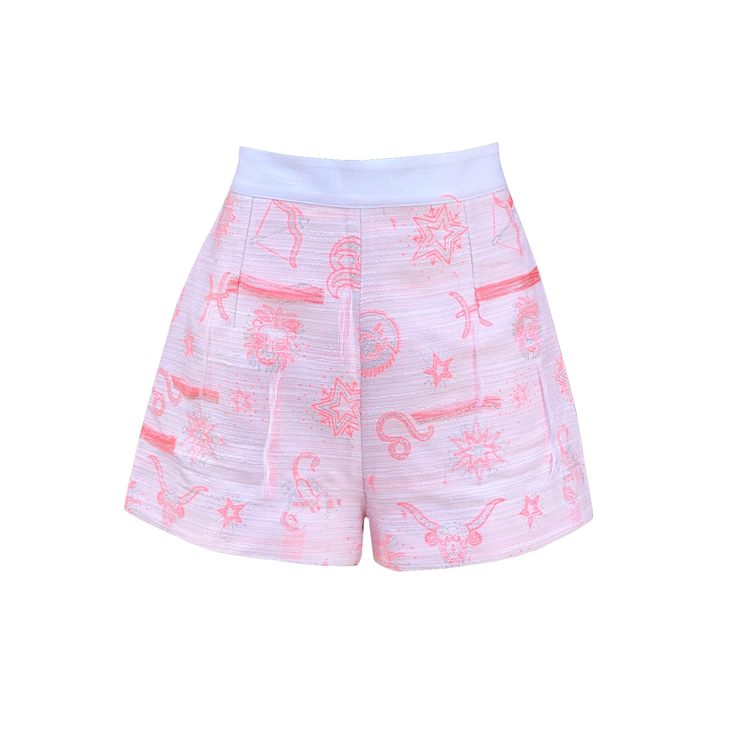 Zodiac Shorts White Large Geegee Collection