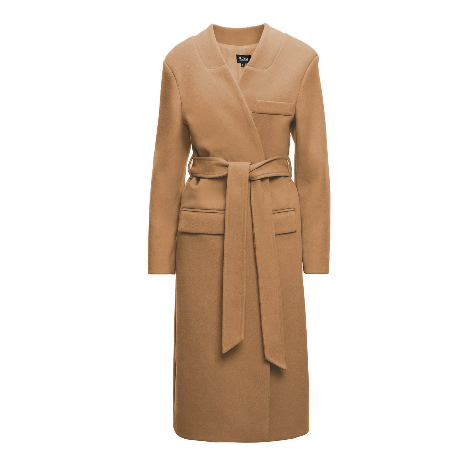 Bluzat Women's Neutrals Camel Overcoat In Beige