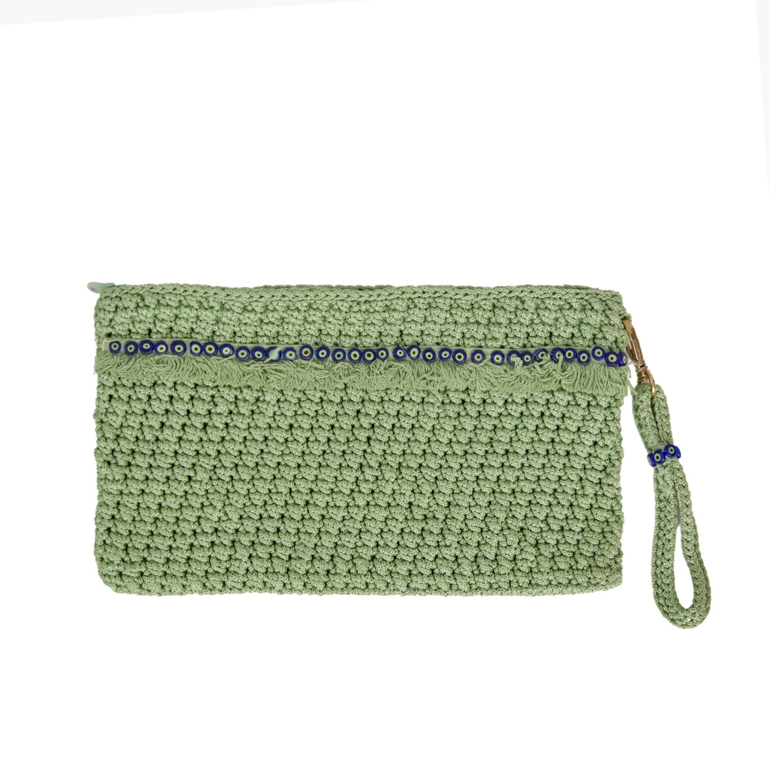 Women’s Evil Eye Makeup Pouch In Light Green One Size N’onat