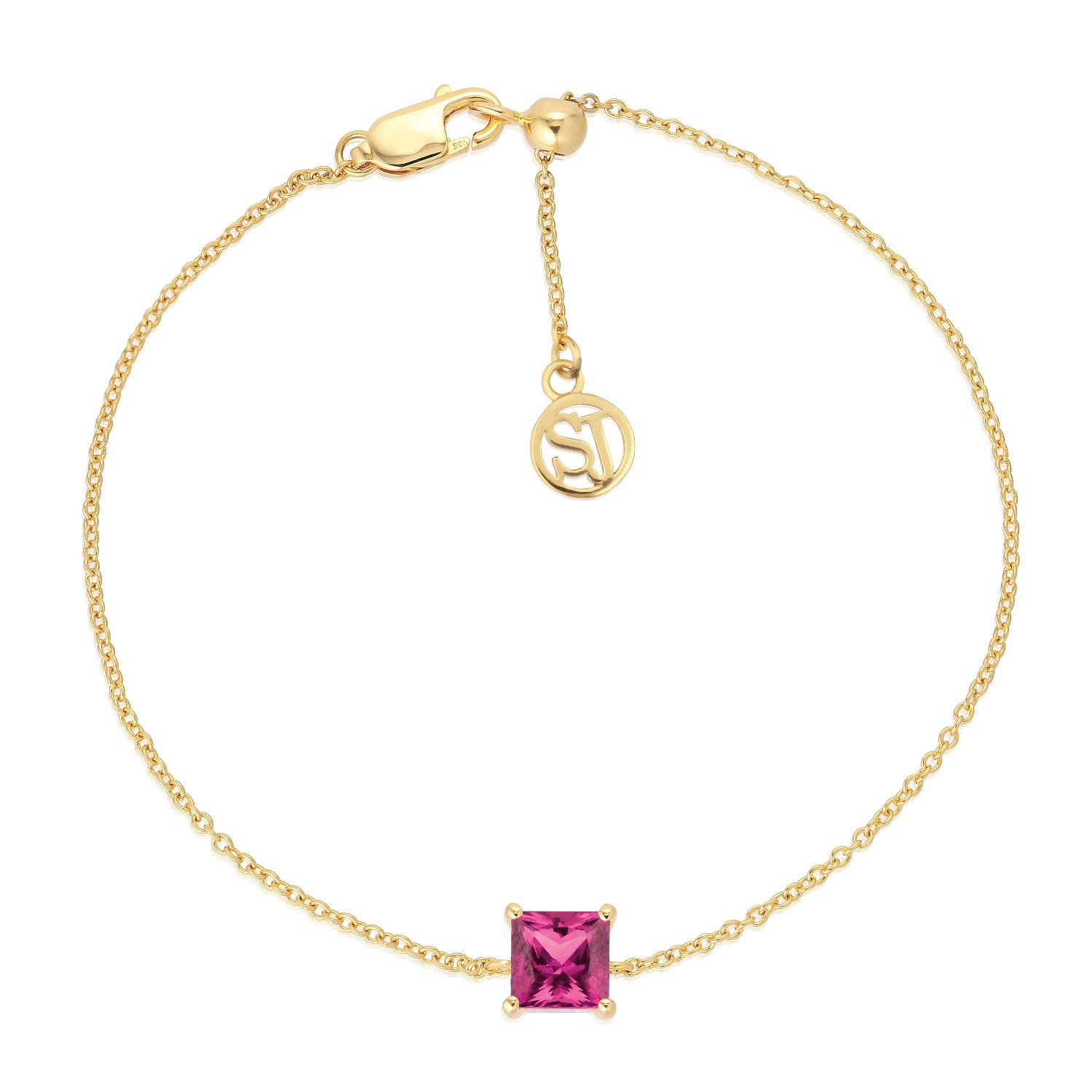 Sif Jakobs Jewellery Women's Gold / Pink Bracelet Ellera Quadrato - Gold & Pink In Multi