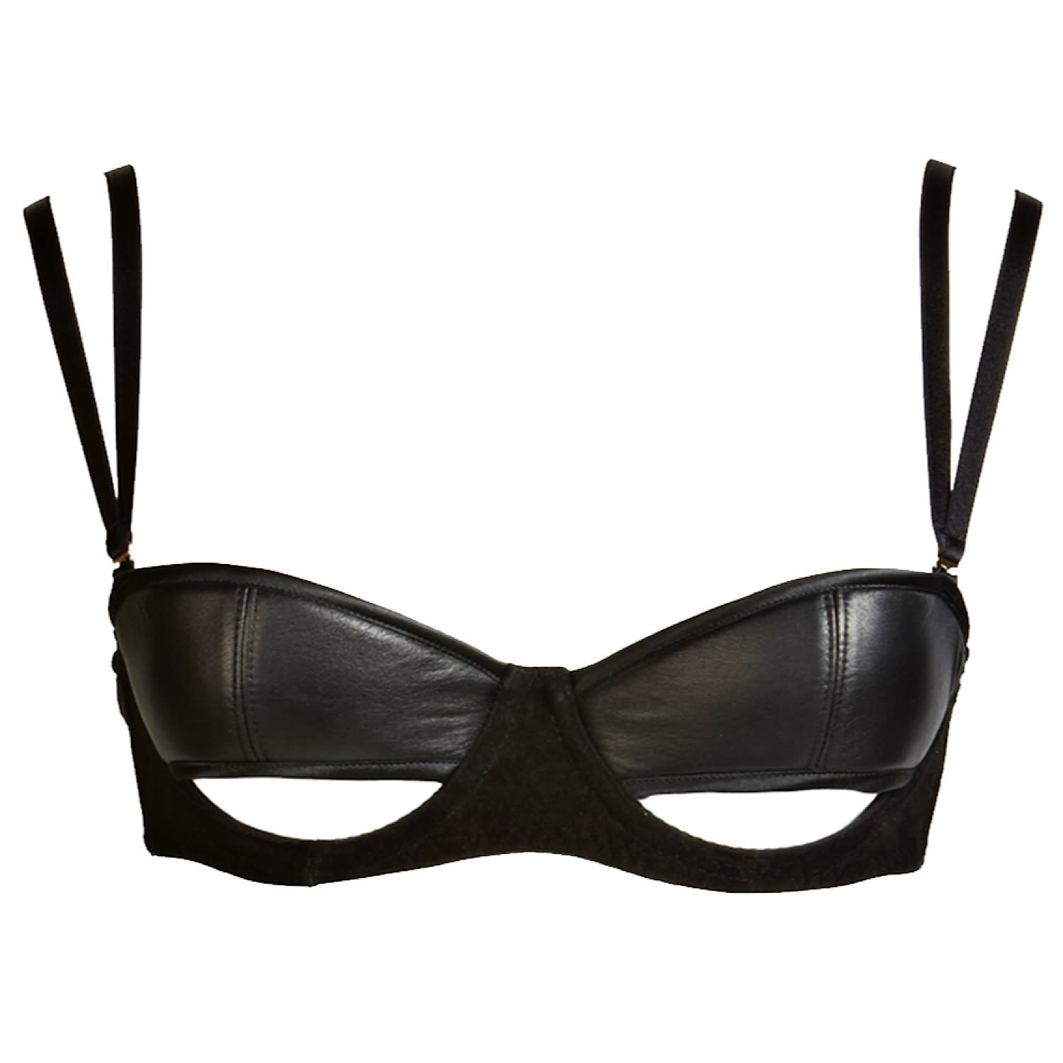 Nina Leather Demi Bra With Half Cups, Something Wicked