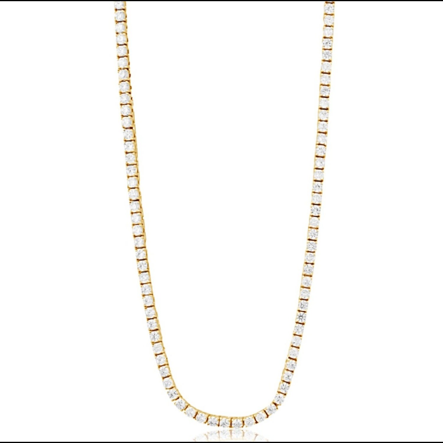 Women’s Two Mm Classic Tennis Necklace - Gold Shymi