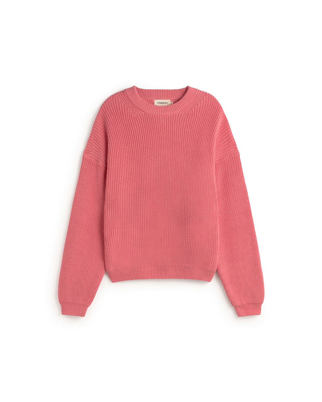 Thinking Mu Women's Pink Organic Cotton Carmen Sweater In Pink