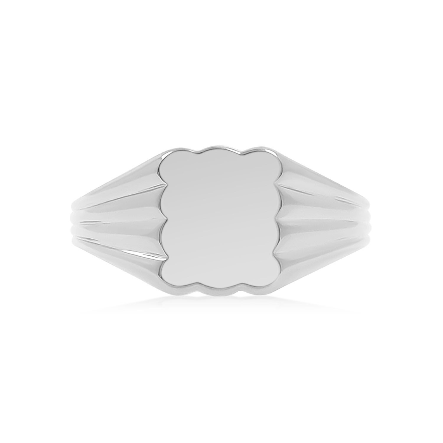 Cote Cache Women's Cloud Pinky Signet Ring-silver In Silver