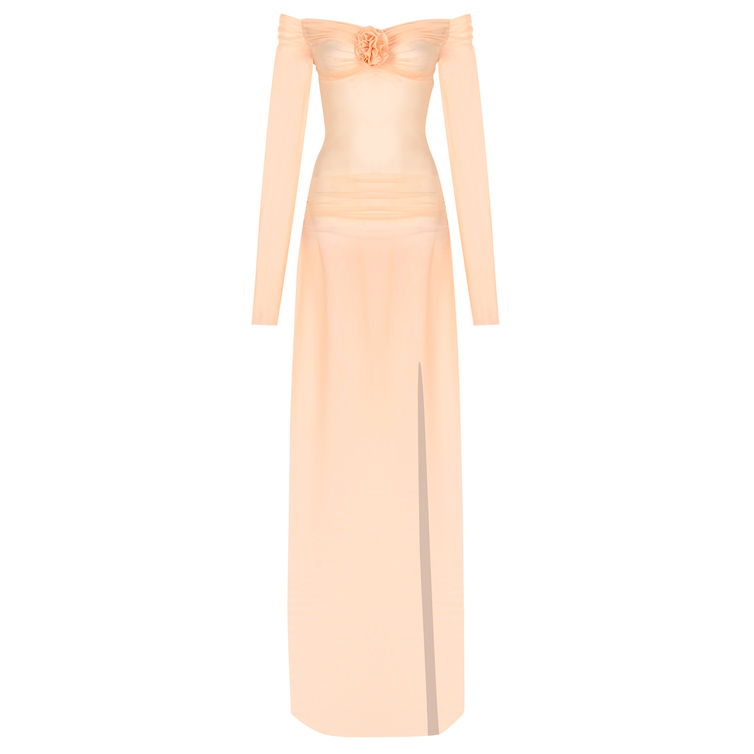 Basak Couture Women's Yellow / Orange  Orange Maxi Dress With Floral Details In Yellow/orange