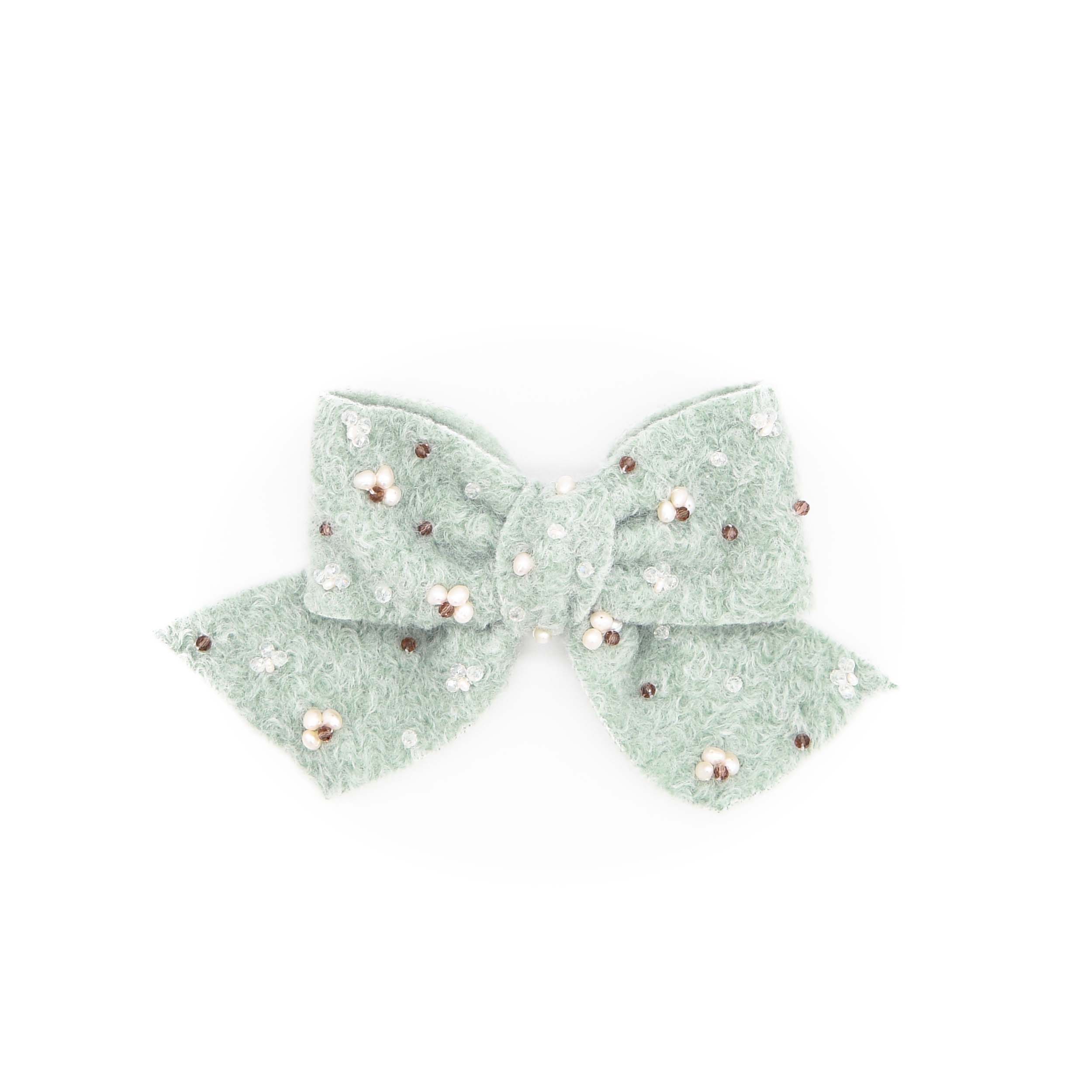 Women’s Green Sophia Hair Handmade Bow Adiba