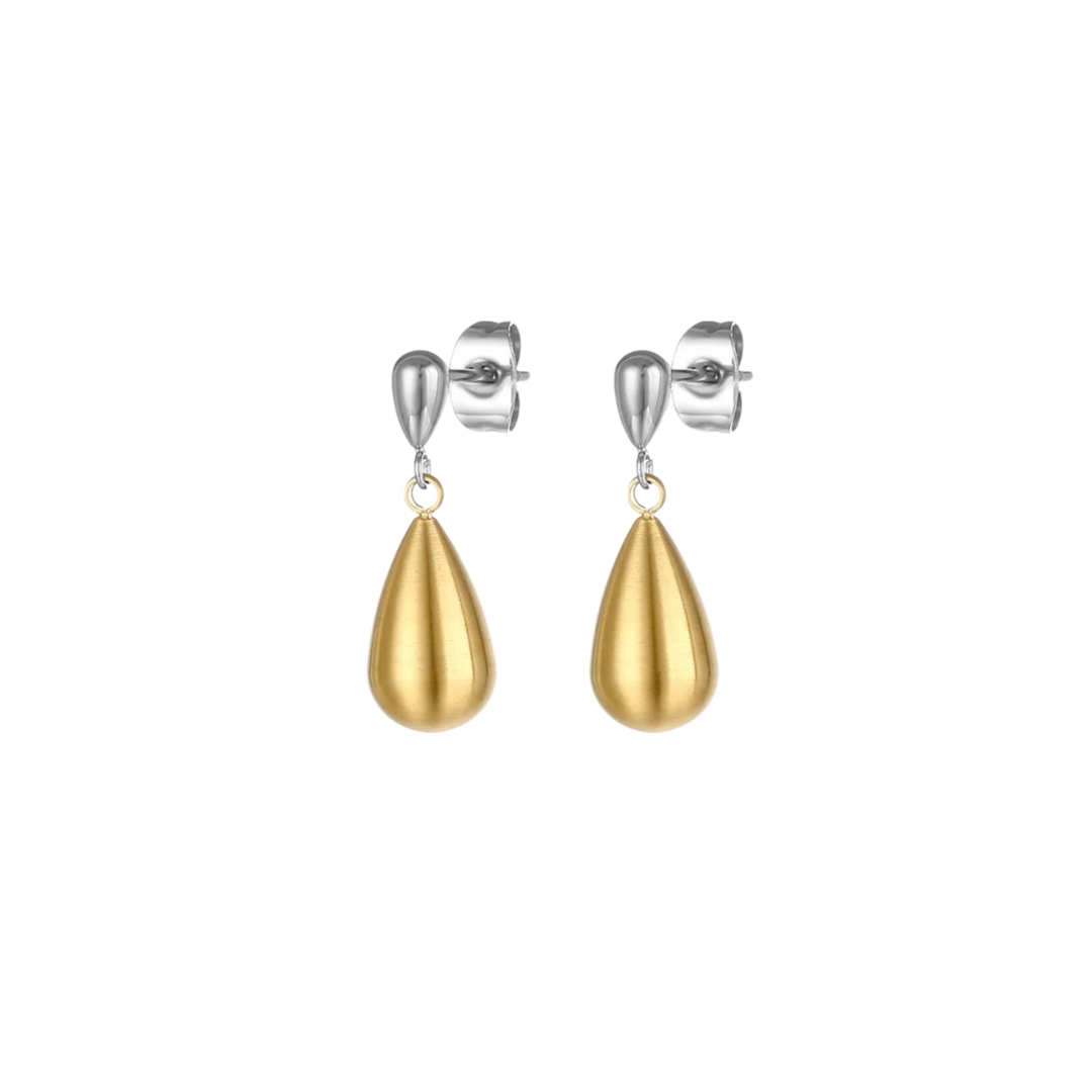 Women’s Gold Mixed Metal Droplet Studs The Messy Archive