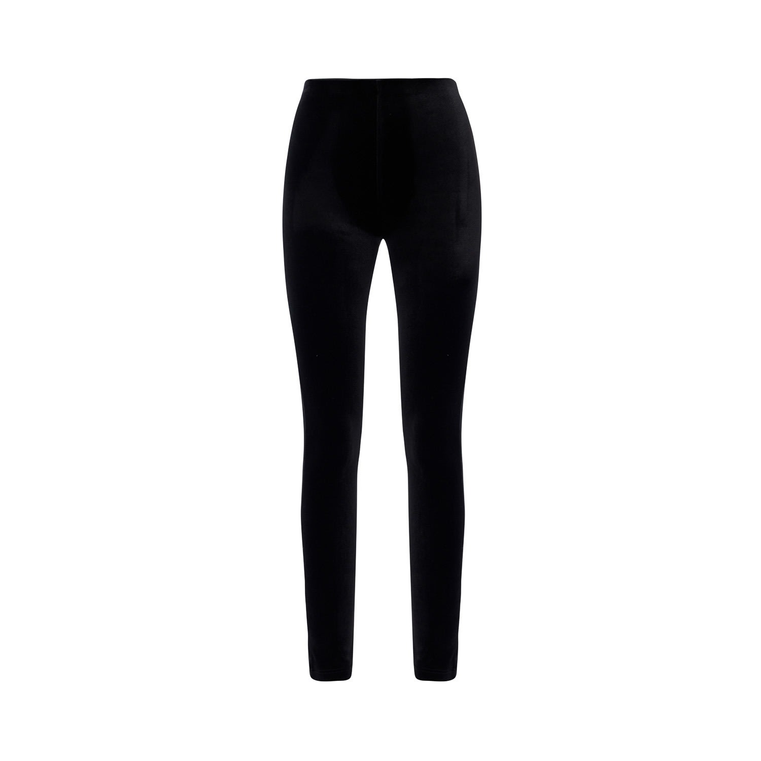 Women’s Black High-Waisted Velvet Leggings Xxs Lia Aram